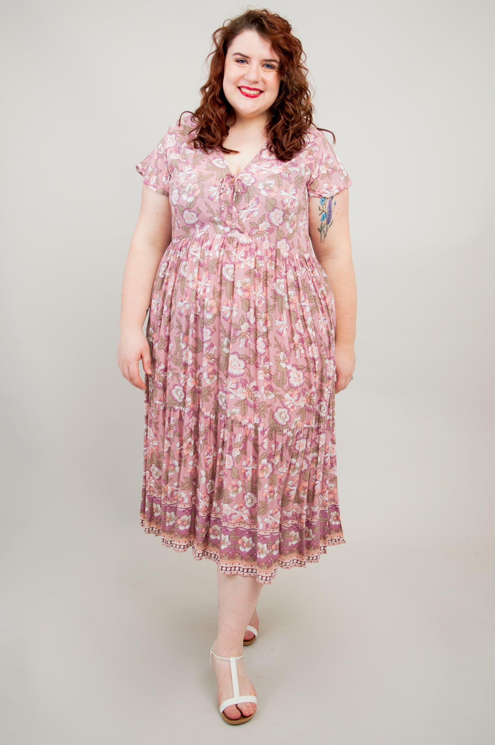 Julie Dress for Women - Elegant Siena Floral Print Summer Dress | Perfect for Casual Outings, Beach Vacations & Date Nights