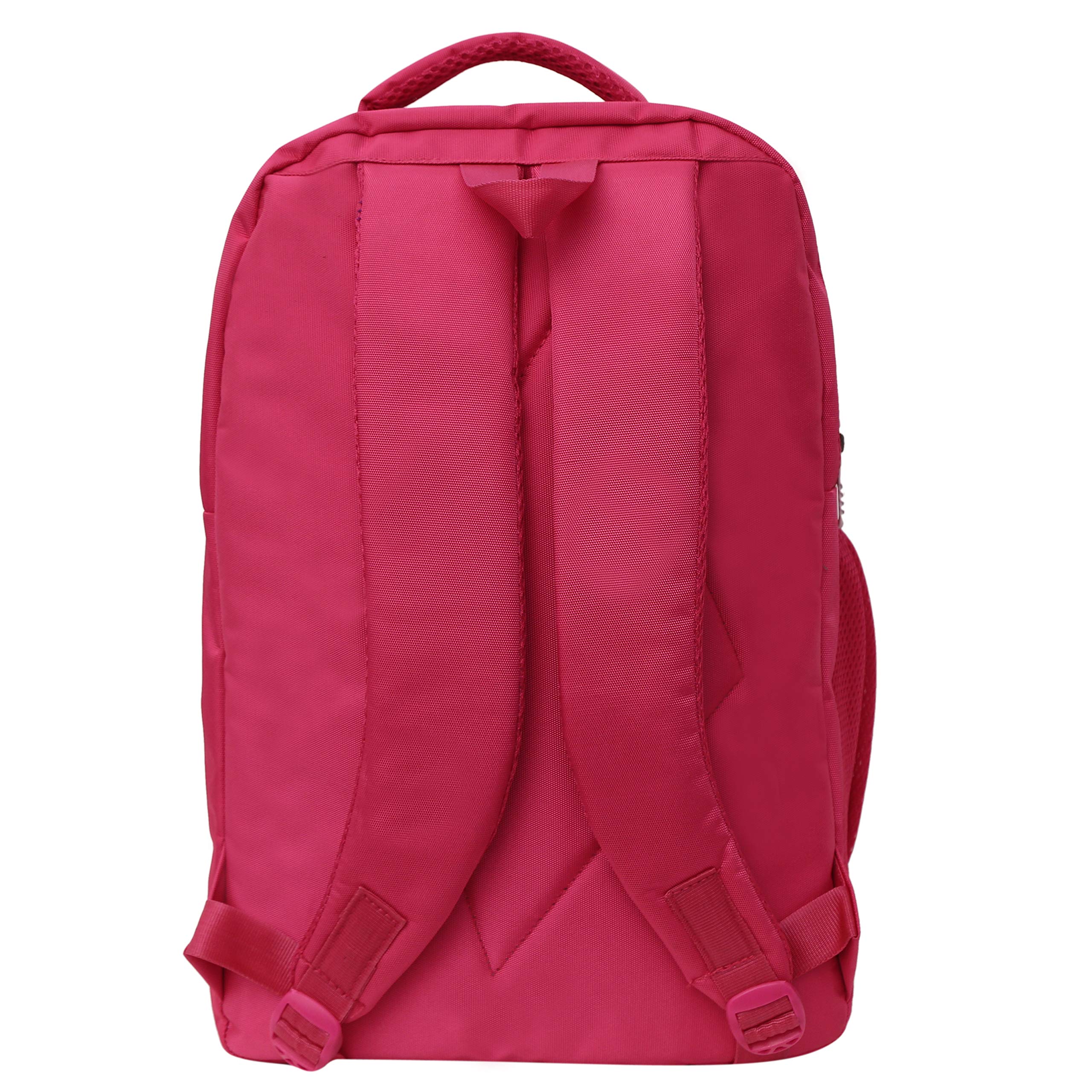 **Happile Pink Printed Fabric Large School Backpack for Girls Age 8-12 - Durable Kids Bookbag for Elementary & Middle School, Travel & Daily Use**