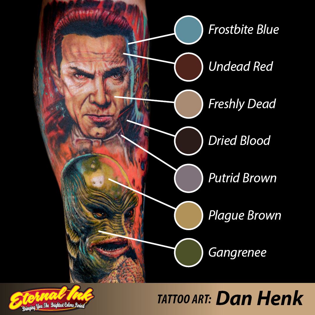 Eternal Ink Zombie Color Dried Blood Red Tattoo Ink - Professional Safe & Vibrant for Halloween, Horror FX & Cosplay Makeup