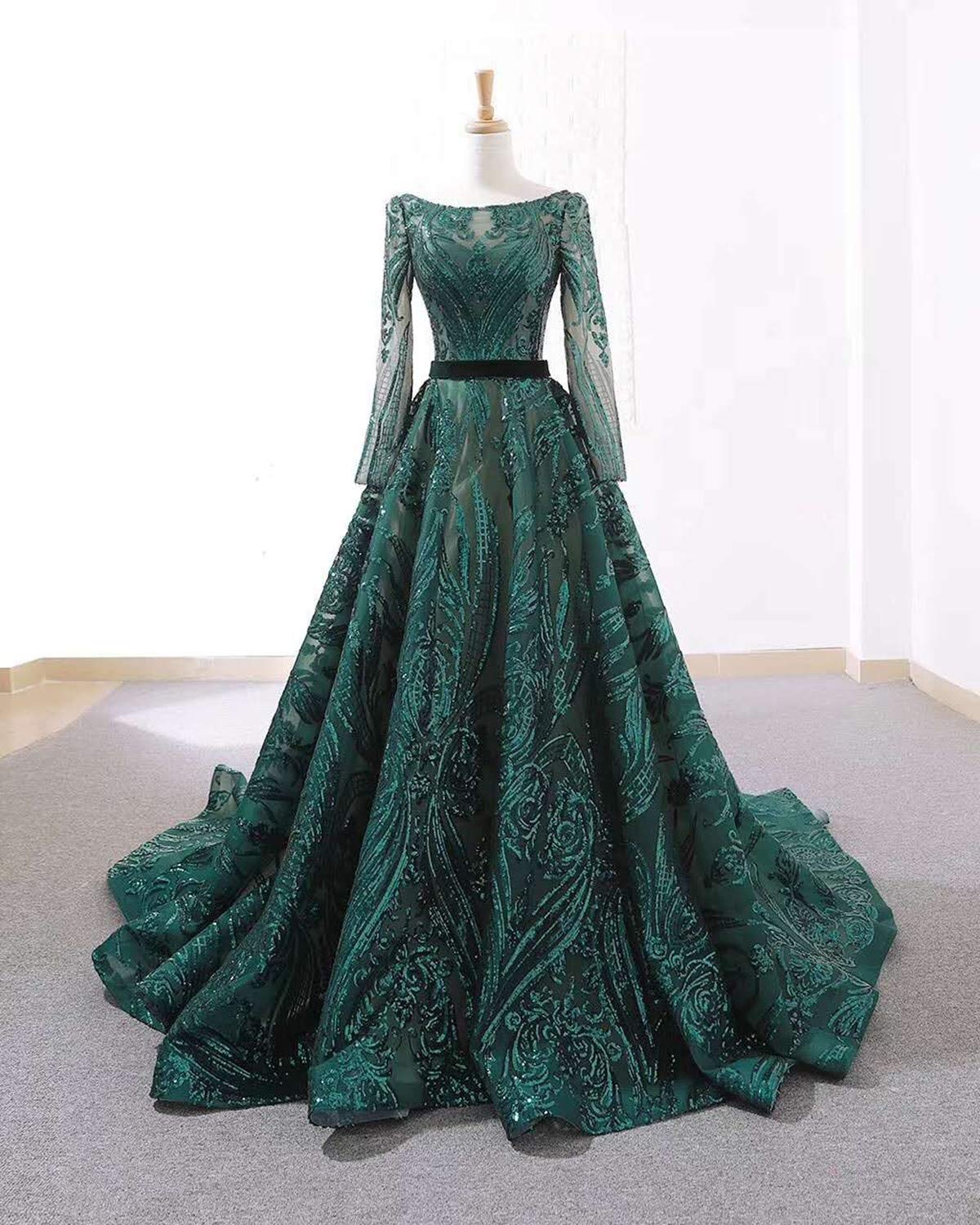 Elegant A-Line Prom Dress for Evening Wedding, Shower & Birthday Party | Aries Tuttle Green Formal Gown for Women | Perfect for Special Occasions & Celebrations