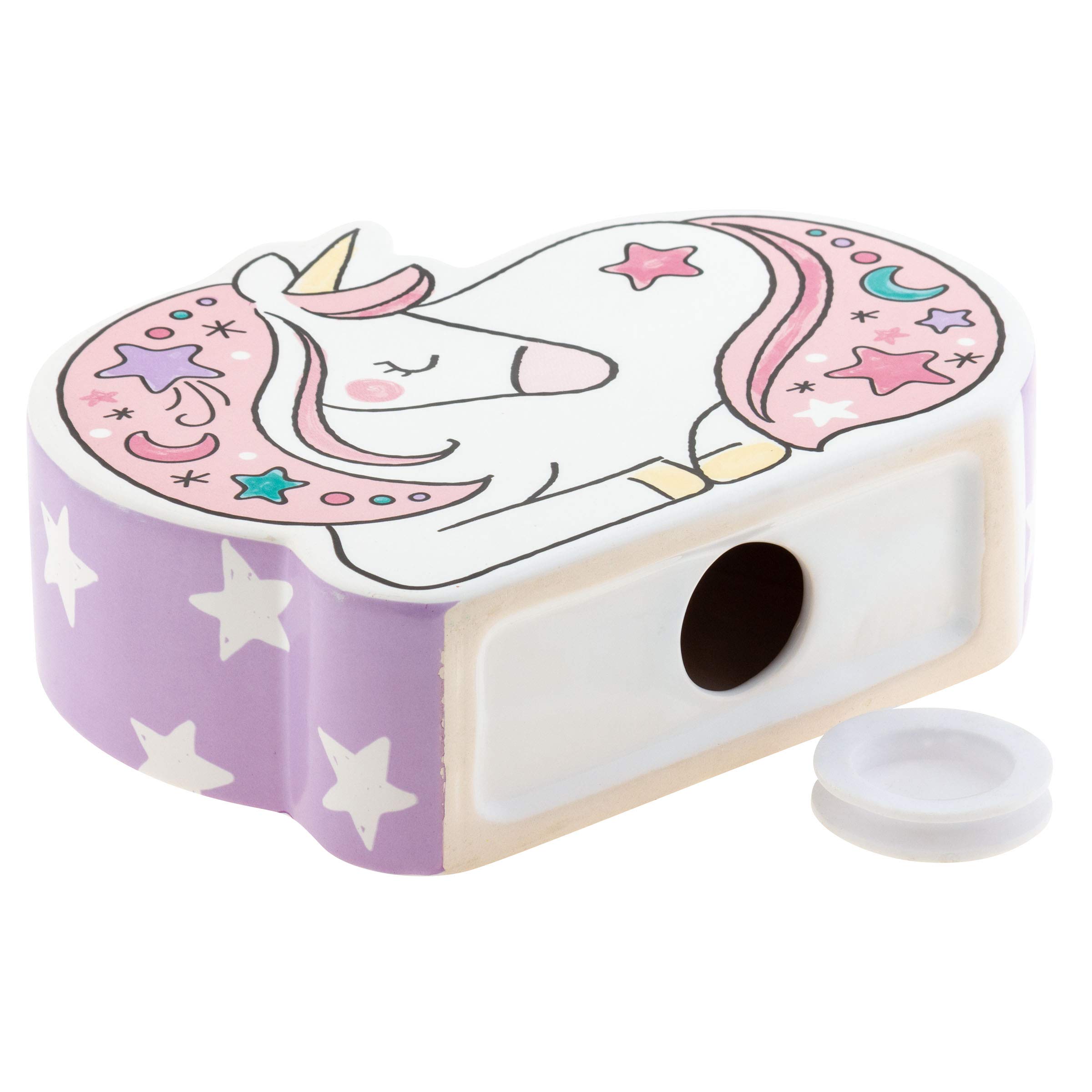 Stephen Joseph Ceramic Unicorn Coin Bank for Kids - Money Saving Piggy Bank with Lid - Cute Unicorn Design for Girls' Room Decor & Birthday Gifts