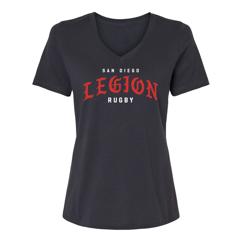 SD Legion Old Town Women's V Neck T-Shirt - Soft Cotton Casual Tee for Everyday Wear | Perfect for Work, Weekend & Layering