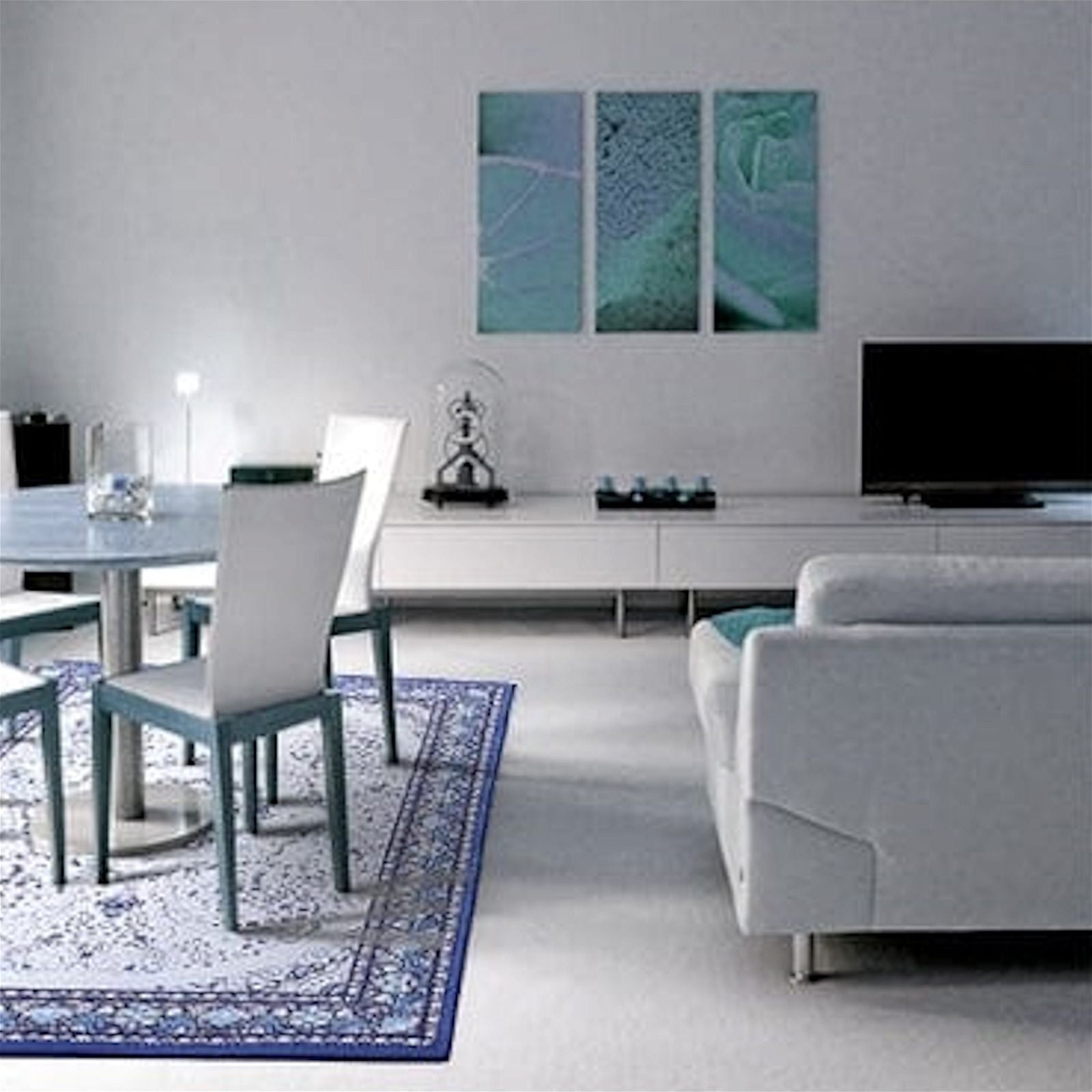 200x290cm Modern Soft Blue Area Rug - Plush Floor Carpet for Living Room, Bedroom & Home Decor - Non-Slip Comfortable Large Rug for Cozy Spaces