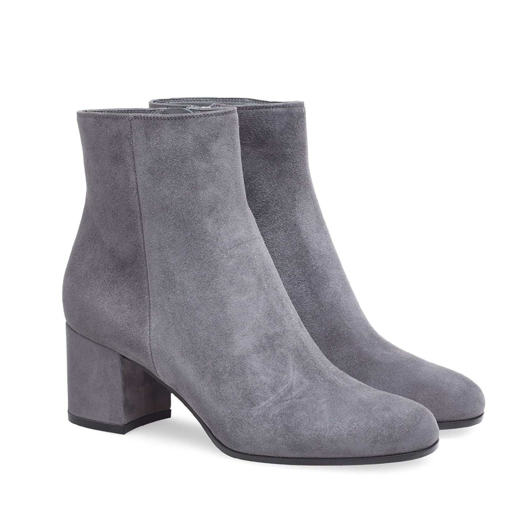 Stylish Women's Closed Toe Ankle Boots with Side Zipper - Chunky Mid Heel Chelsea Booties for Office & Casual Wear | Perfect for Work, Dating & Fall Fashion