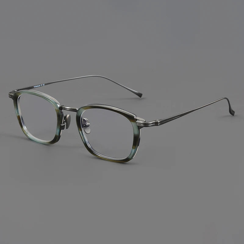 Stylish Aimee Unisex Full Rim Big Square Titanium Acetate Eyeglasses 94224 - Trendy Lightweight Frames for Work, Reading & Fashion