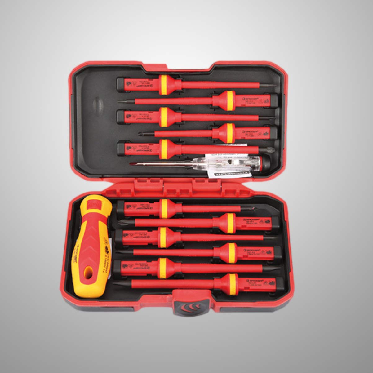 13-Piece Insulated Magnetic Screwdriver Set - Professional Electrician Tools with Multi-Bit Slotted & Phillips Heads - Perfect for DIY, Home Repairs & Electrical Work