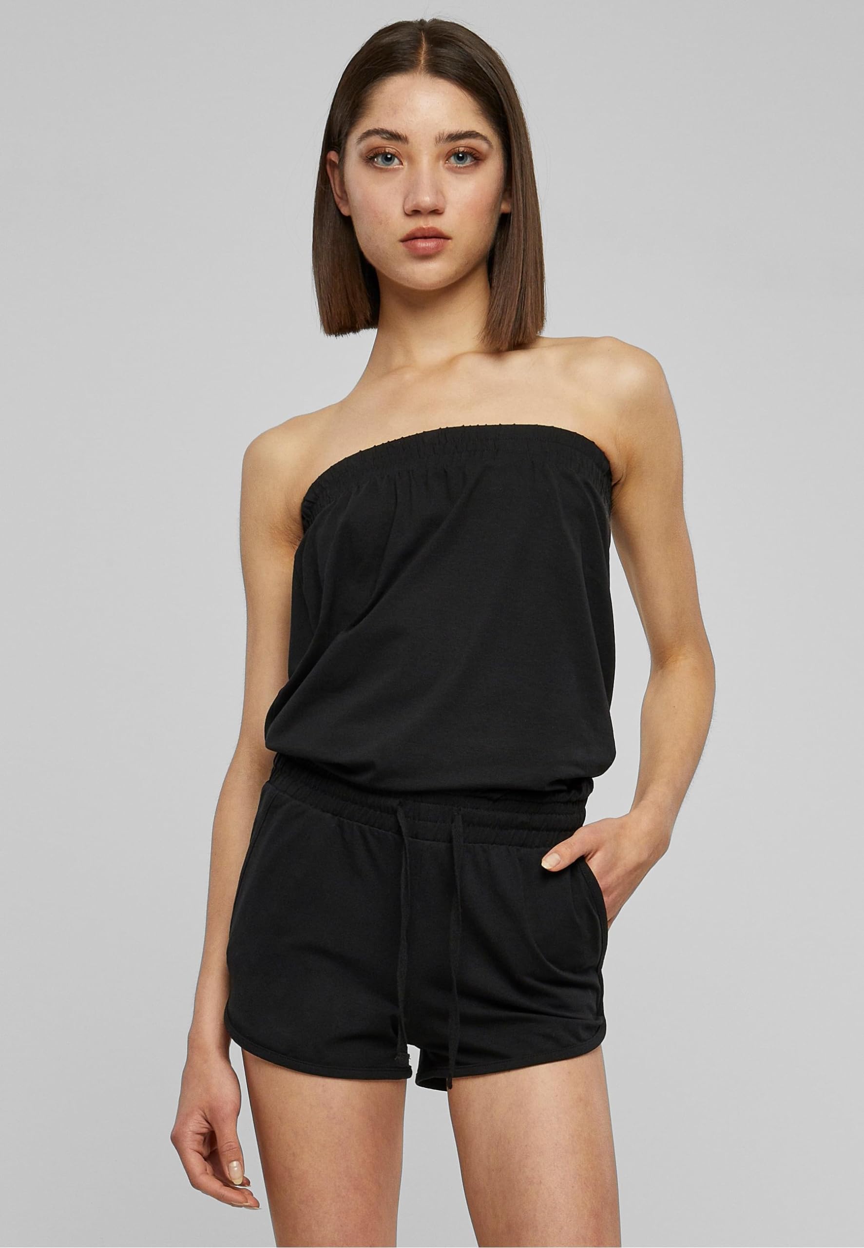 Women's Stretchy Summer Jumpsuit - Comfortable Sleeveless Romper with Pockets for Beach, Vacation & Outdoor Activities