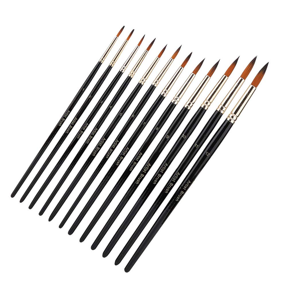 Premium Artist Paint Brushes Set - Durable Soft Bristles for Watercolor, Acrylic & Oil Painting - Easy to Clean Long-Lasting Professional Art Supplies - Perfect for Studio, Classroom & Home Art Projects