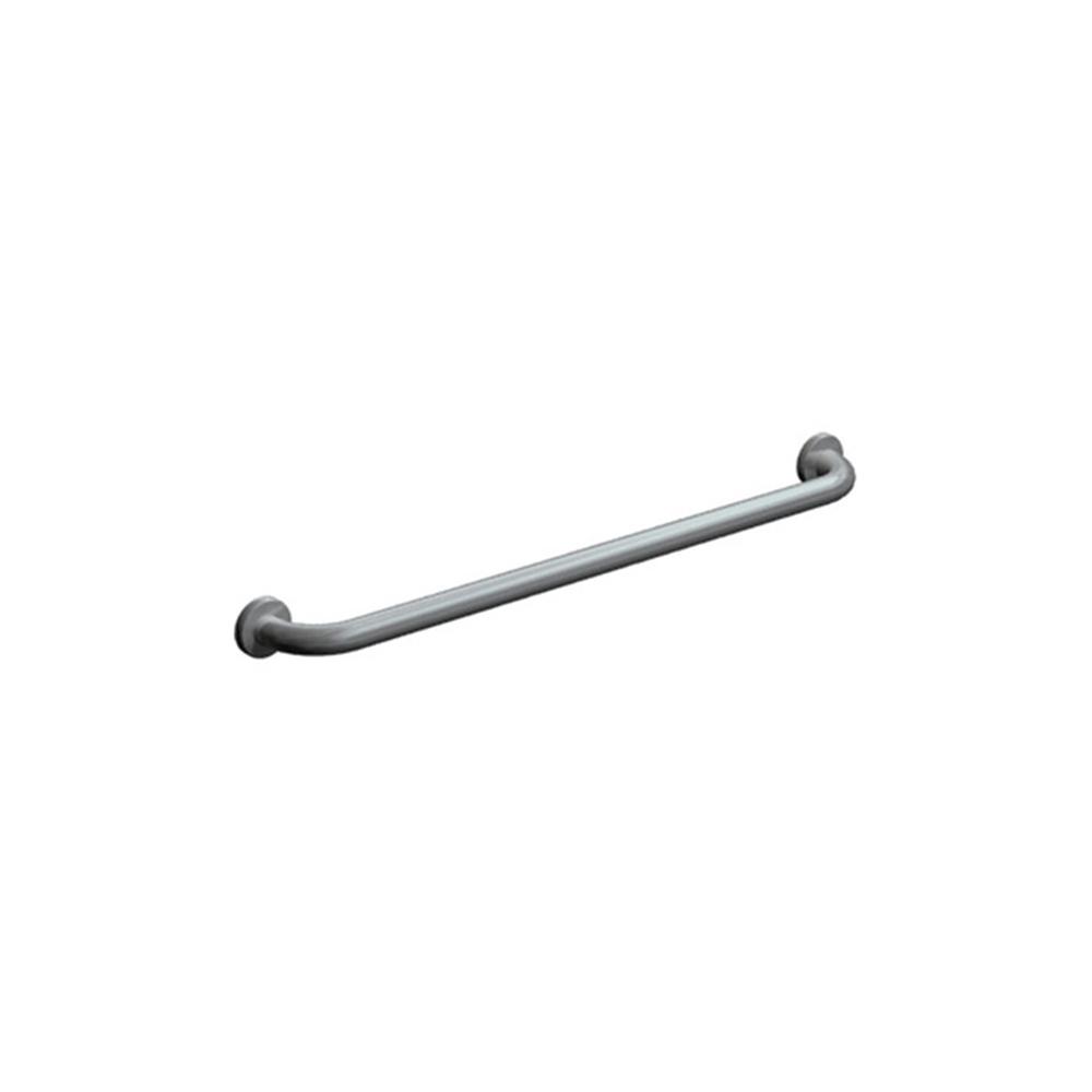 ASI 3401 12-Inch Straight Grab Bar with Exposed Flange in Satin Finish - Ideal for Bathroom Safety and ADA Compliance