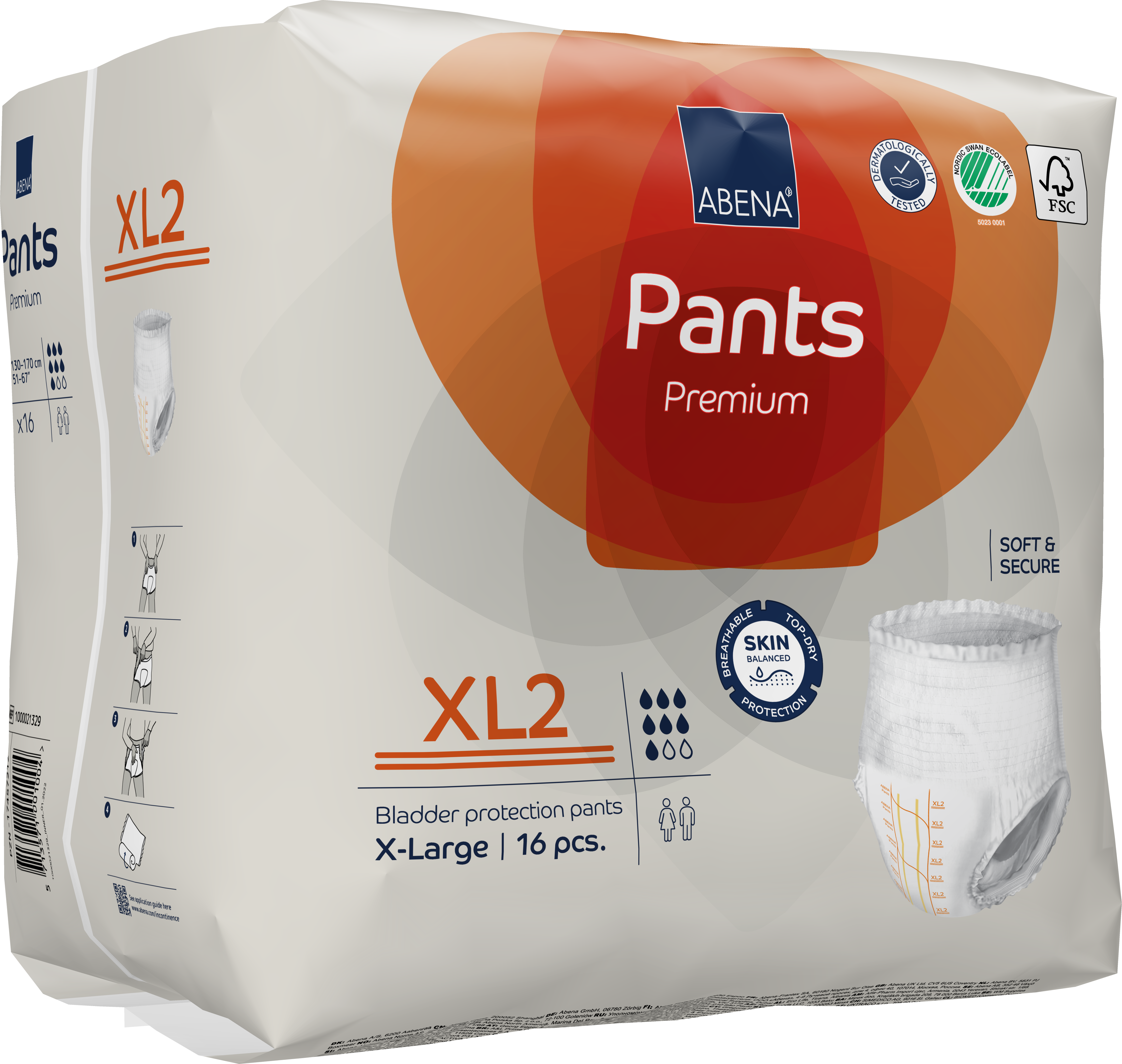 Abena Premium Incontinence Briefs for Adults - Super Absorbent & Leak-Proof Underwear for Day & Night Use - Ideal for Elderly Care, Post-Surgery & Active Lifestyle