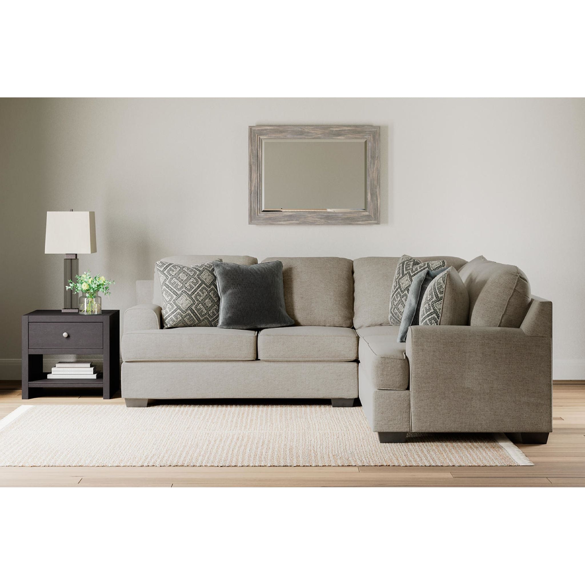 Bavarian 2-Piece Sectional Sofa Set - Modern L-Shaped Living Room Couch for Small Spaces & Apartments