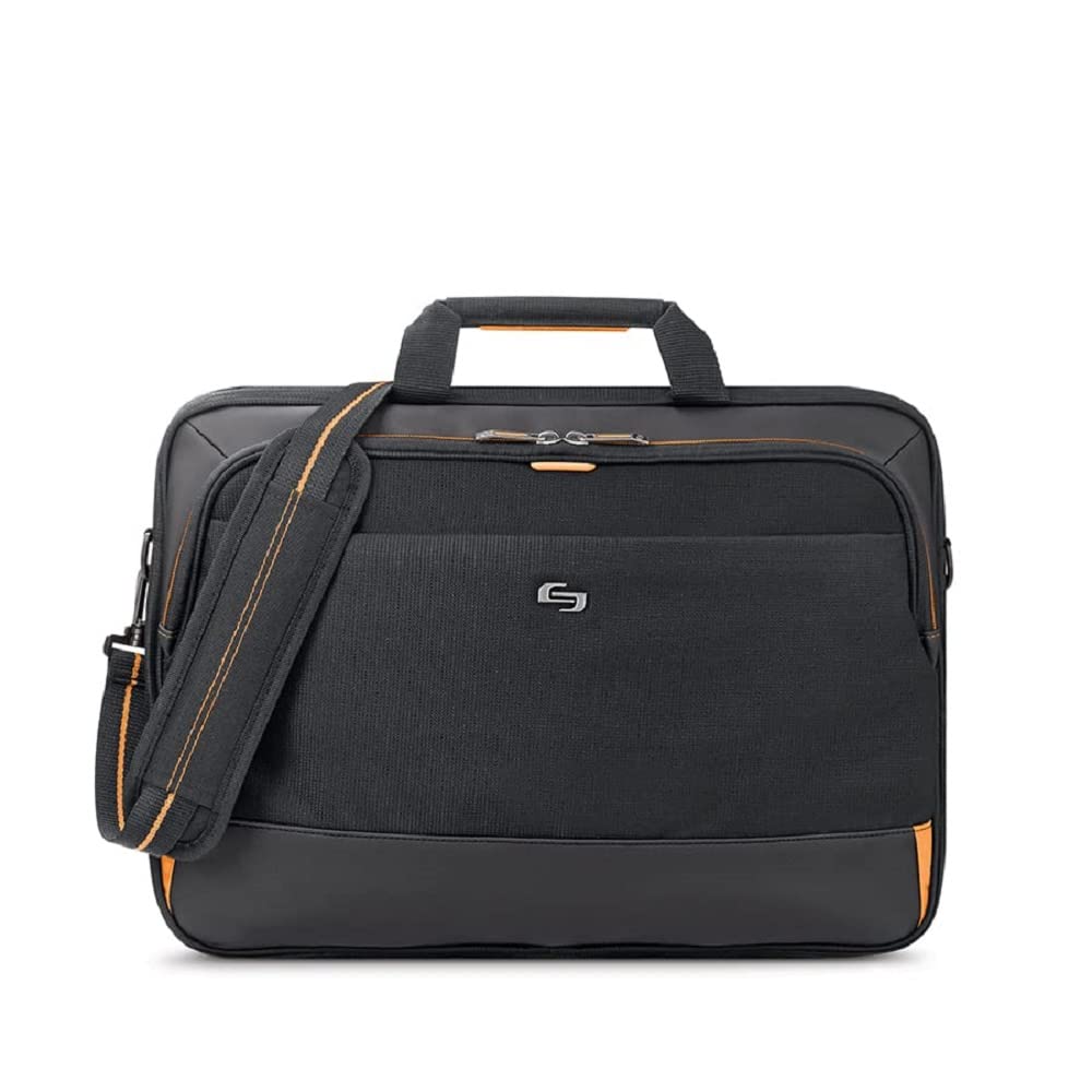 New York Focus 17.3 Inch Laptop Briefcase for Business & Travel - Durable Black Computer Bag for Men & Women - Perfect for Office, Commuting & Airplane Carry-On