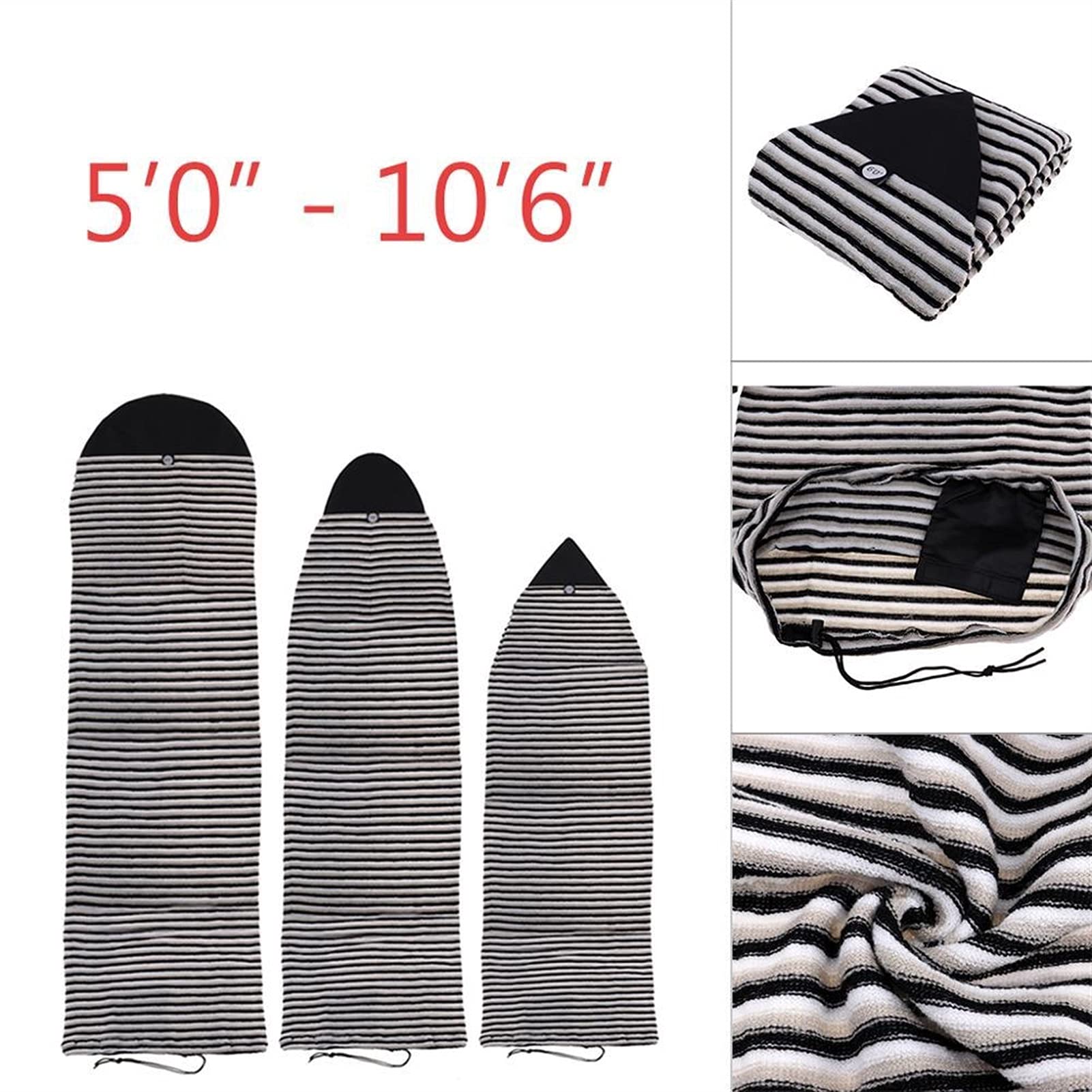 **Premium 8.2ft Paddle Board & Surfboard Storage Bag - Waterproof Protective Cover with Stretch Fit - Ideal for Travel, Beach, and Boat Storage**