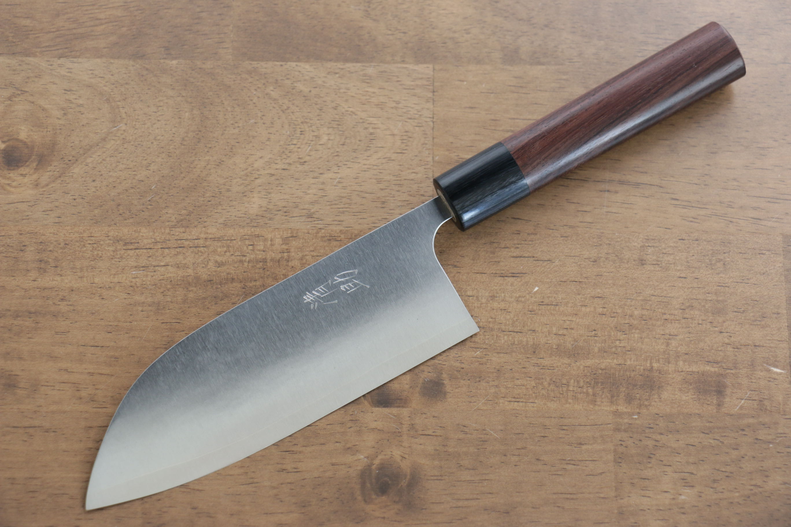 Premium Seisuke SG2 Santoku Knife 150mm - Japanese High-Carbon Stainless Steel Blade with Exquisite Shitan Handle - Perfect for Slicing, Dicing & Chopping Vegetables, Meat & Fish in Professional & Home Kitchens
