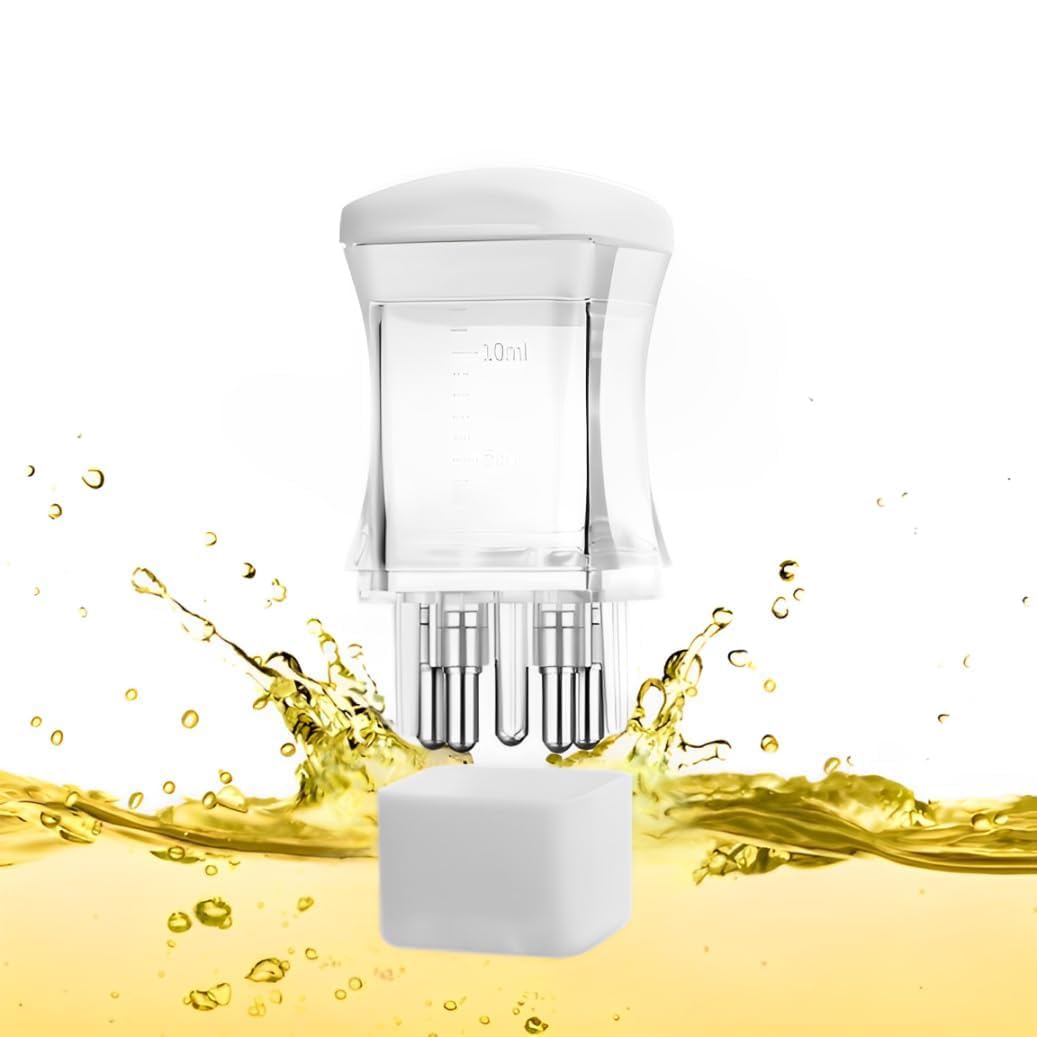Scalp Oil Applicator Comb - 10ml Anti-Leak Hair Treatment Bottle with Scale Control for Oily/Greasy Hair - Salon Quality Hair Loss Prevention & Lotion Dispenser - Transparent Design for Easy Use at Home or Professional Salons
