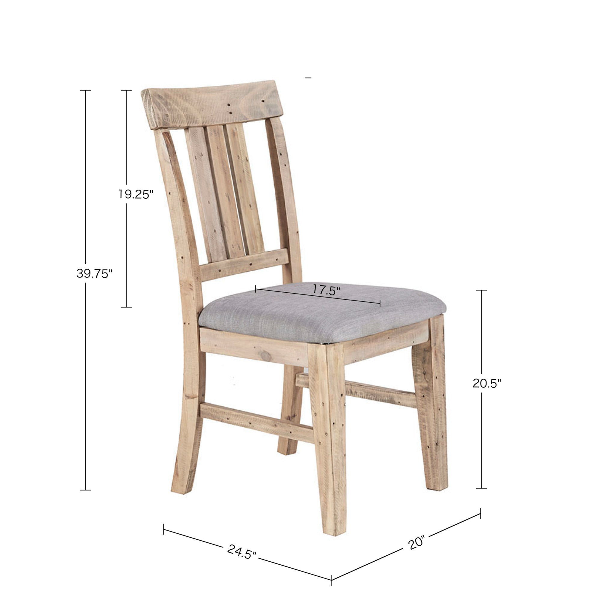 Modern Dining Side Chairs Set of 2 - Sturdy Wooden Kitchen Chairs with Padded Seats - Perfect for Dining Room, Kitchen, Breakfast Nook & Small Spaces