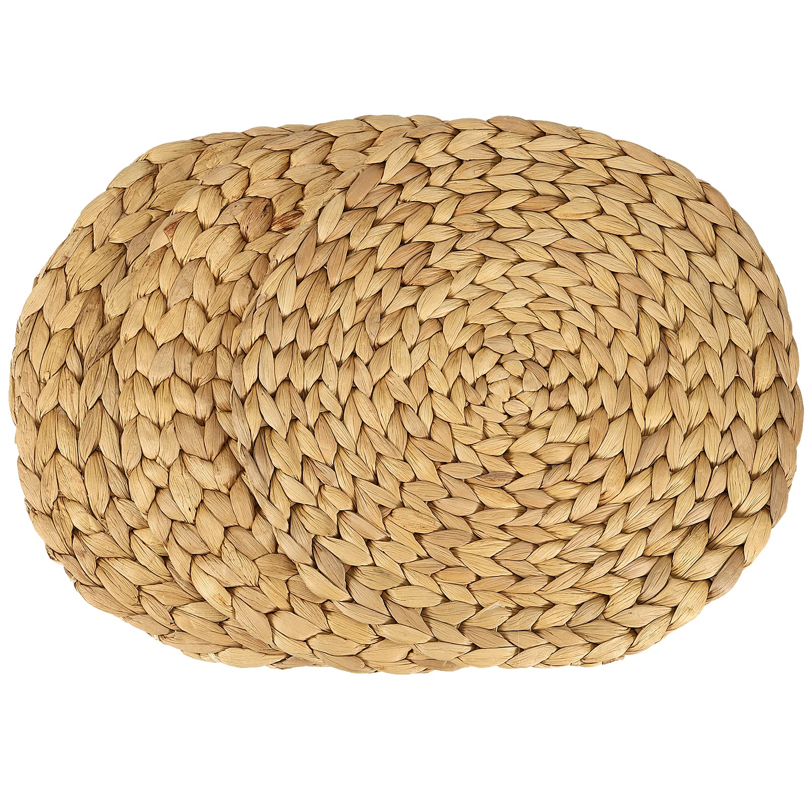 SINJEUN 10 Pack 12 Inch Round Woven Placemats - Natural Water Hyacinth Braided Rattan Table Mats, Heat Resistant & Non-Slip Handmade Dining Placemats for Kitchen, Table Setting, and Home Decor | Perfect for Dinner Parties, Restaurants, and Cozy Family Meals