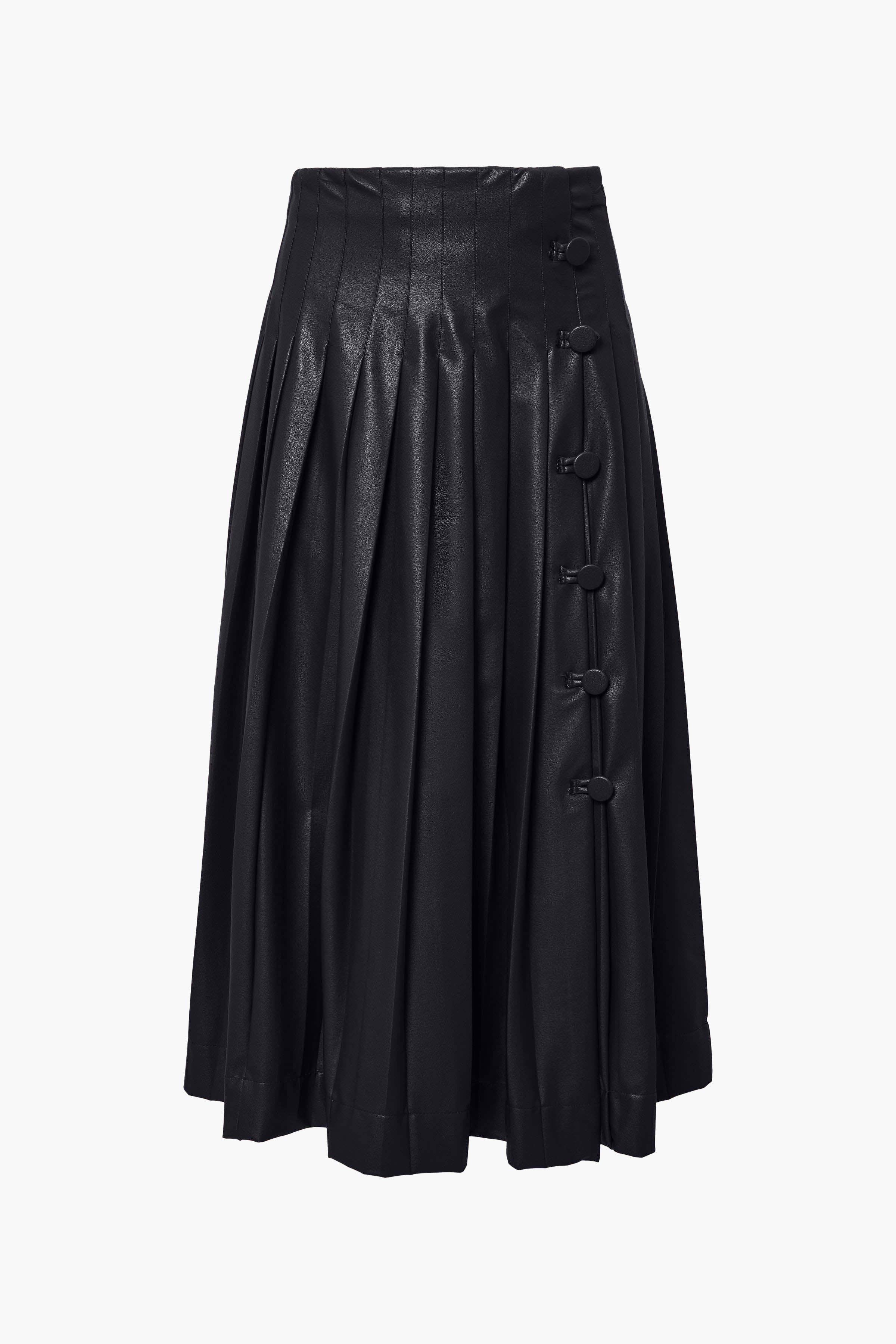Tullius Black Skirt for Women - Elegant A-Line Midi Skirt with Pockets | Perfect for Office, Party & Casual Wear