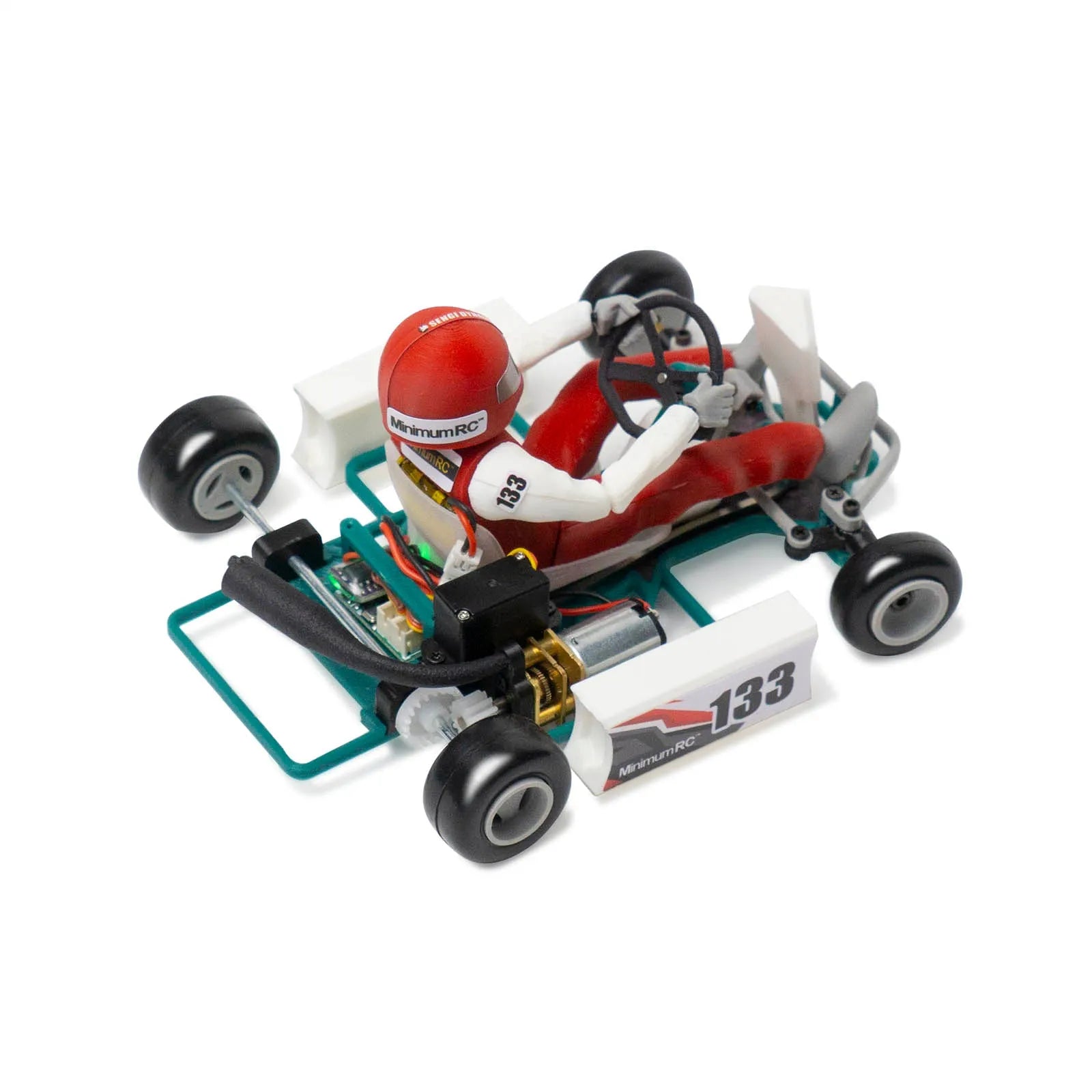 Vintage Style Micro RC Go Kart Racing Car - 1:24 Scale Remote Control Toy Car Set for Kids & Adults - Perfect for Indoor Racing, Birthday Gifts & Collectors