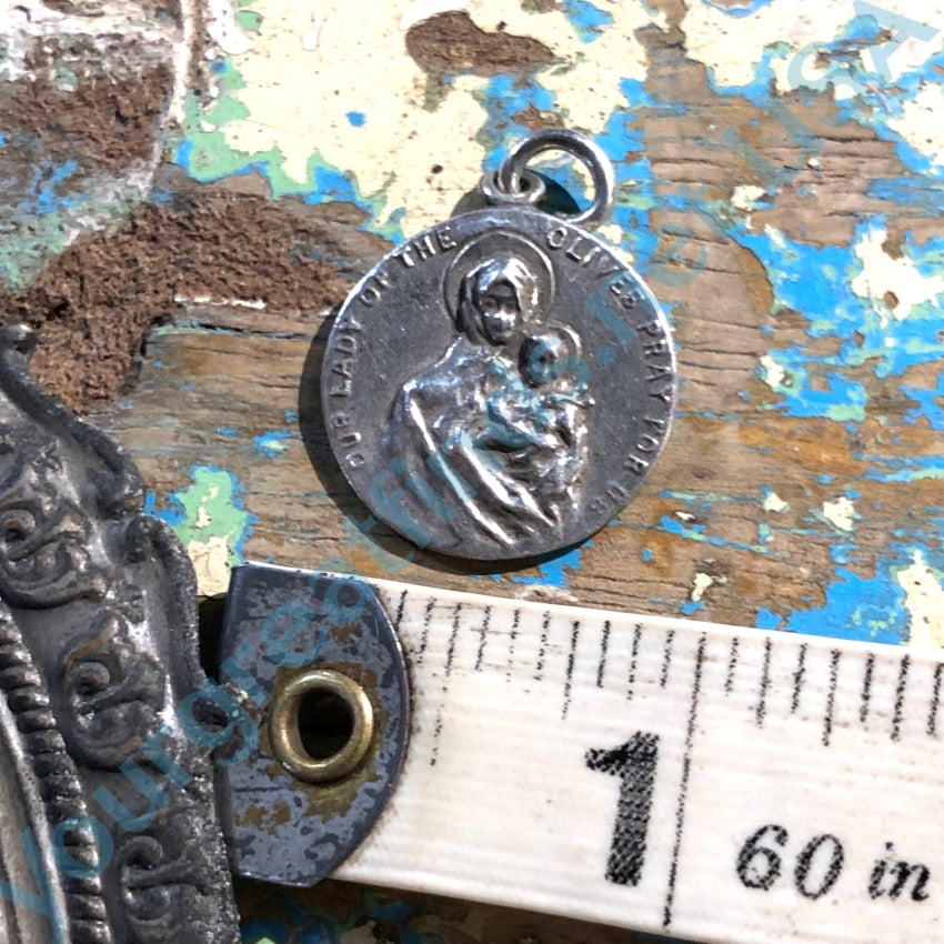 Vintage Sterling Silver Devotional Pendant Charm - Handcrafted Religious Jewelry for Meditation & Spiritual Protection | Perfect for Prayer, Yoga & Mindful Moments
