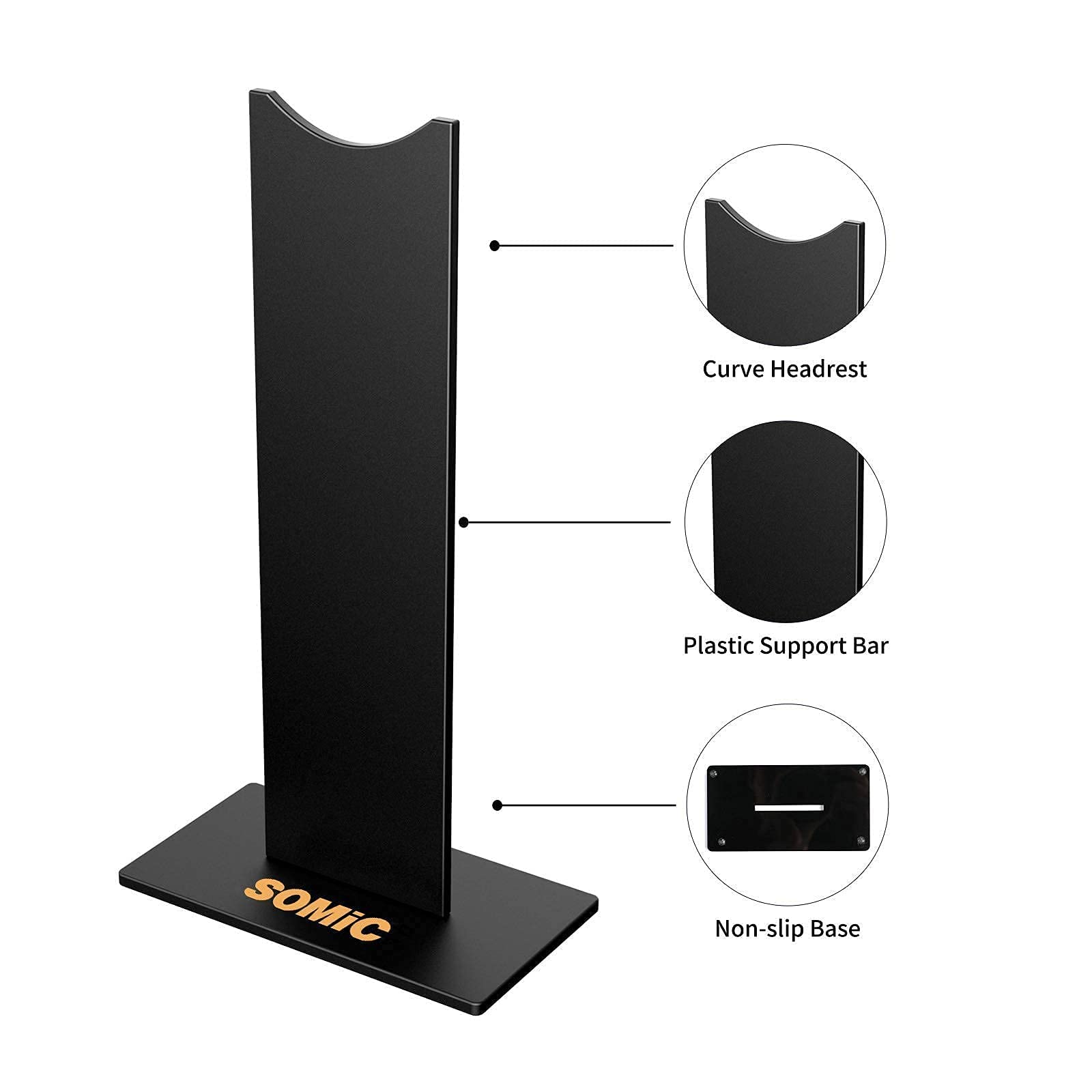 SOMIC G951S Black Cat Ear Gaming Headset with Detachable 3.5mm Cable & Headphone Stand - Compatible with PS4, PS5, Xbox One, PC & Mobile Phones - Perfect for Gaming, Streaming & Online Classes