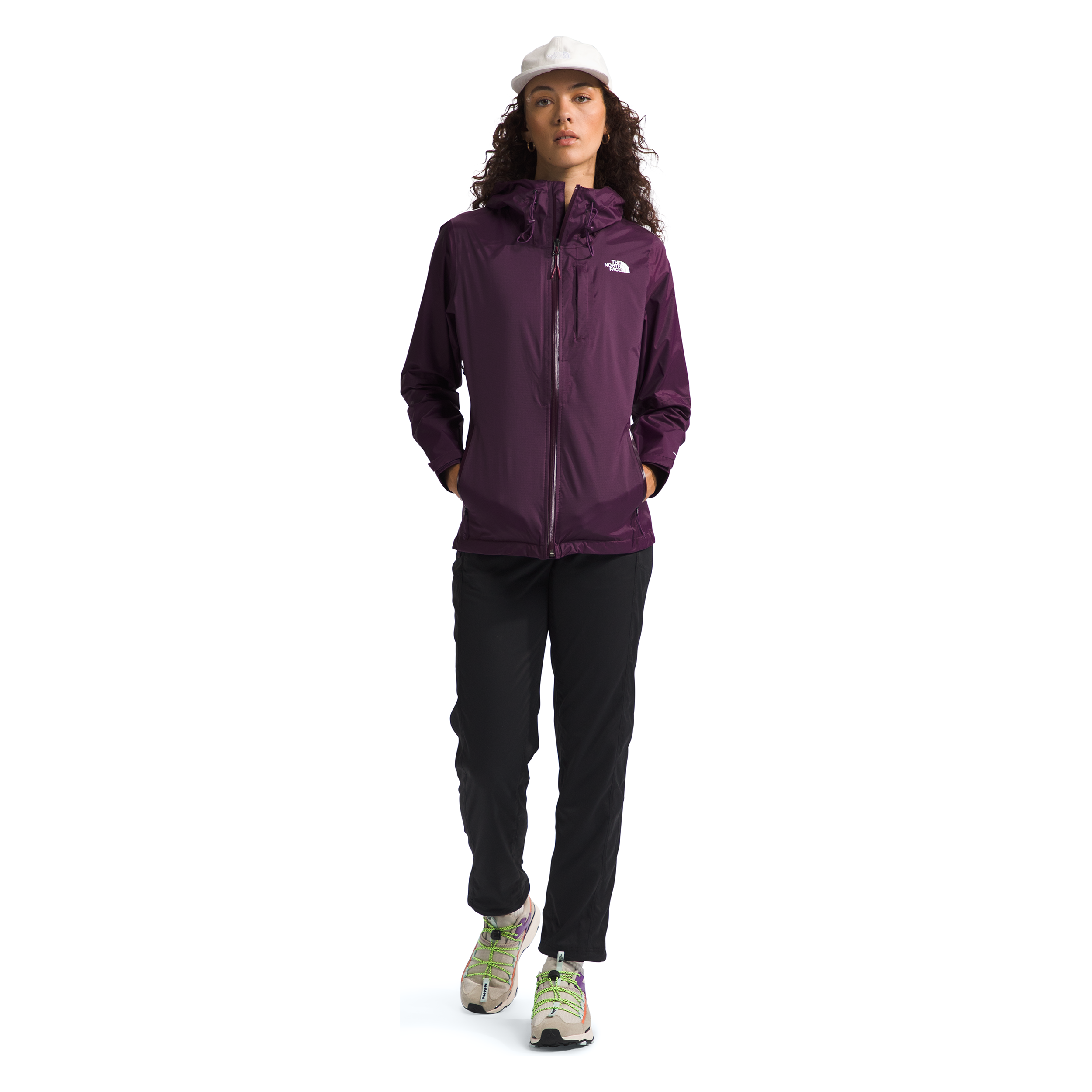 The North Face Women’s Alta Vista Waterproof Jacket - Black Currant Purple - Lightweight Hiking & Outdoor Adventure Coat for Women