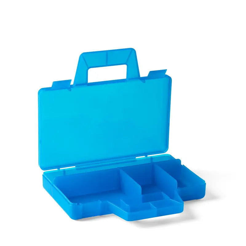 Lego Sorting Case To Go - Transparent Blue Storage Organizer for Travel & Home Organization | Perfect for Kids & Adults
