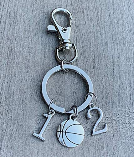 Custom Basketball Keychain with Number Charm - Personalized Basketball Jewelry Gift for Women, Girls, Players & Teams - Perfect for Game Days, Sports Events & Fan Gifts