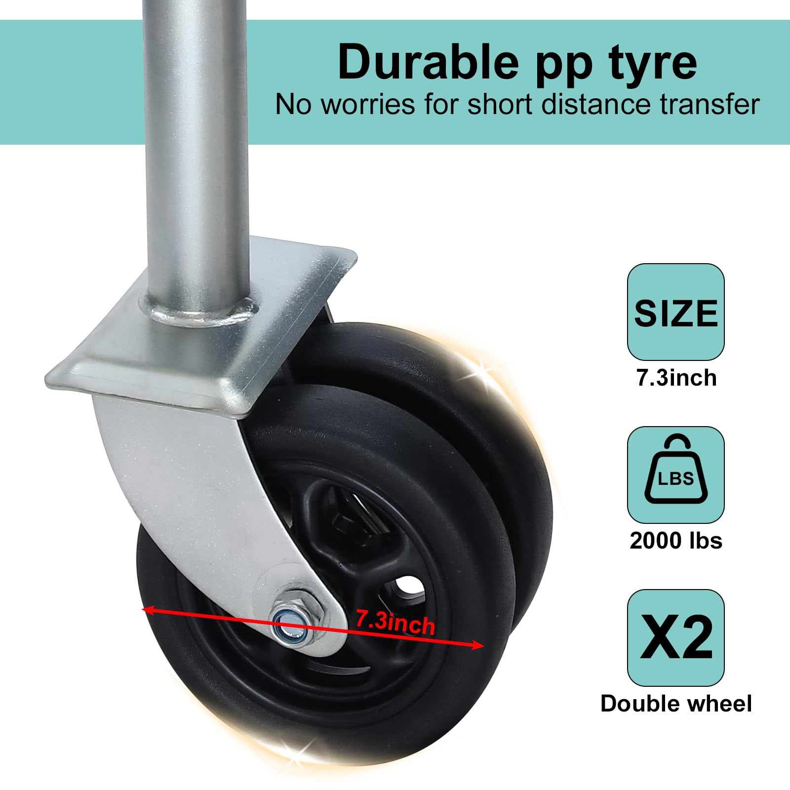 Heavy Duty 2000 lbs Boat Trailer Jack with 7.5