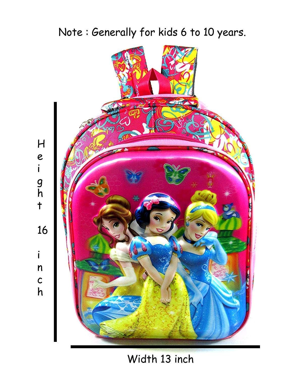 **5D Embossed Cartoon Character School Backpack for Kids (5-7 Years) - 16-Inch Polyester Bookbag for Boys & Girls - Perfect for School, Travel & Daily Use**