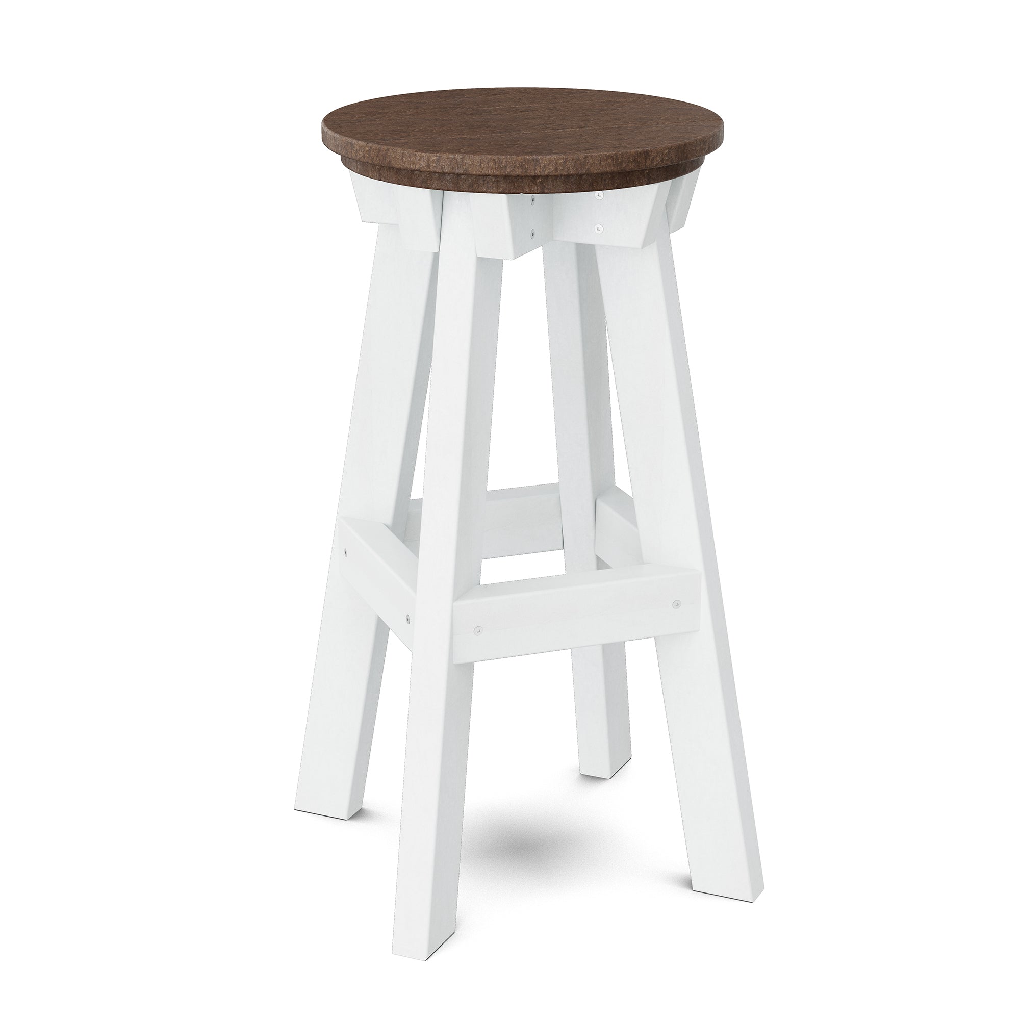 Vintage Heritage Bar Stool - Solid Wood Counter Height Stool with Backrest - Perfect for Kitchen Island, Home Bar & Breakfast Nook