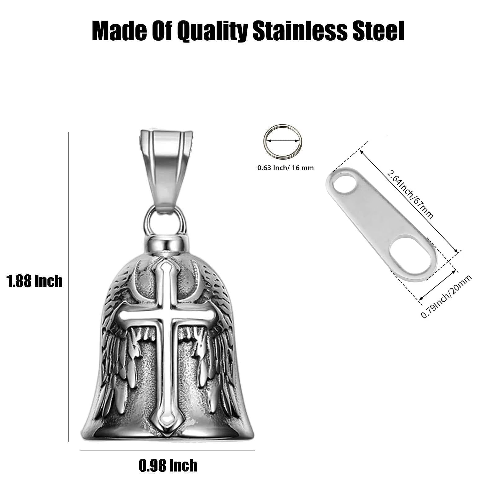 Motorcycle Bell Guardian Angel - Good Luck Keychain & Drive Safe Pendant for Bikers, Riders & Pets | Protection Charm for Motorcycles, Helmets & Backpacks