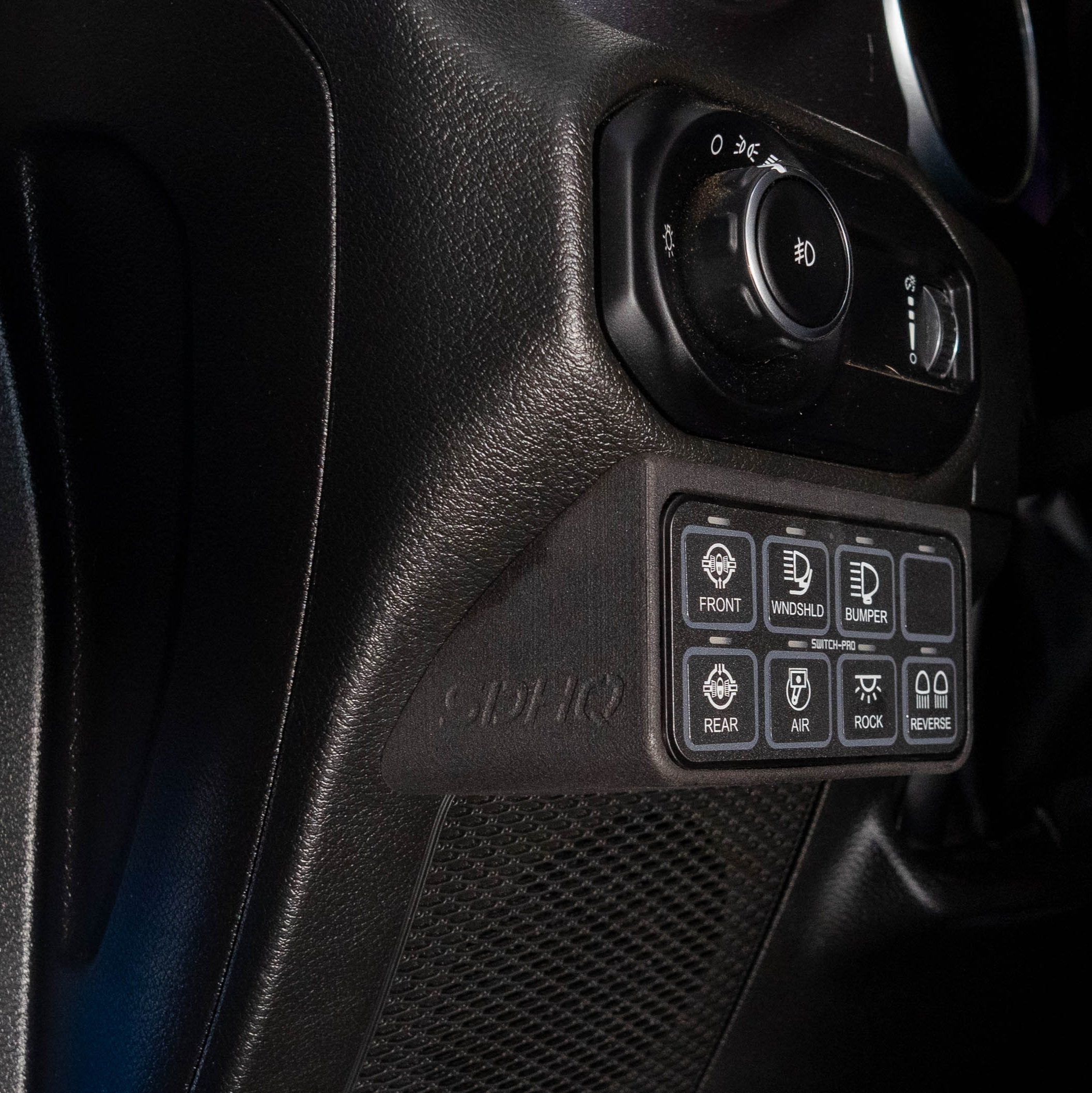 SDHQ Built Switch Pros SP 9100 Keypad Mount for 2018-2023 Jeep Wrangler JL - Heavy Duty Off-Road Switch Panel Installation - Perfect for Jeep Modifications & Overlanding Adventures