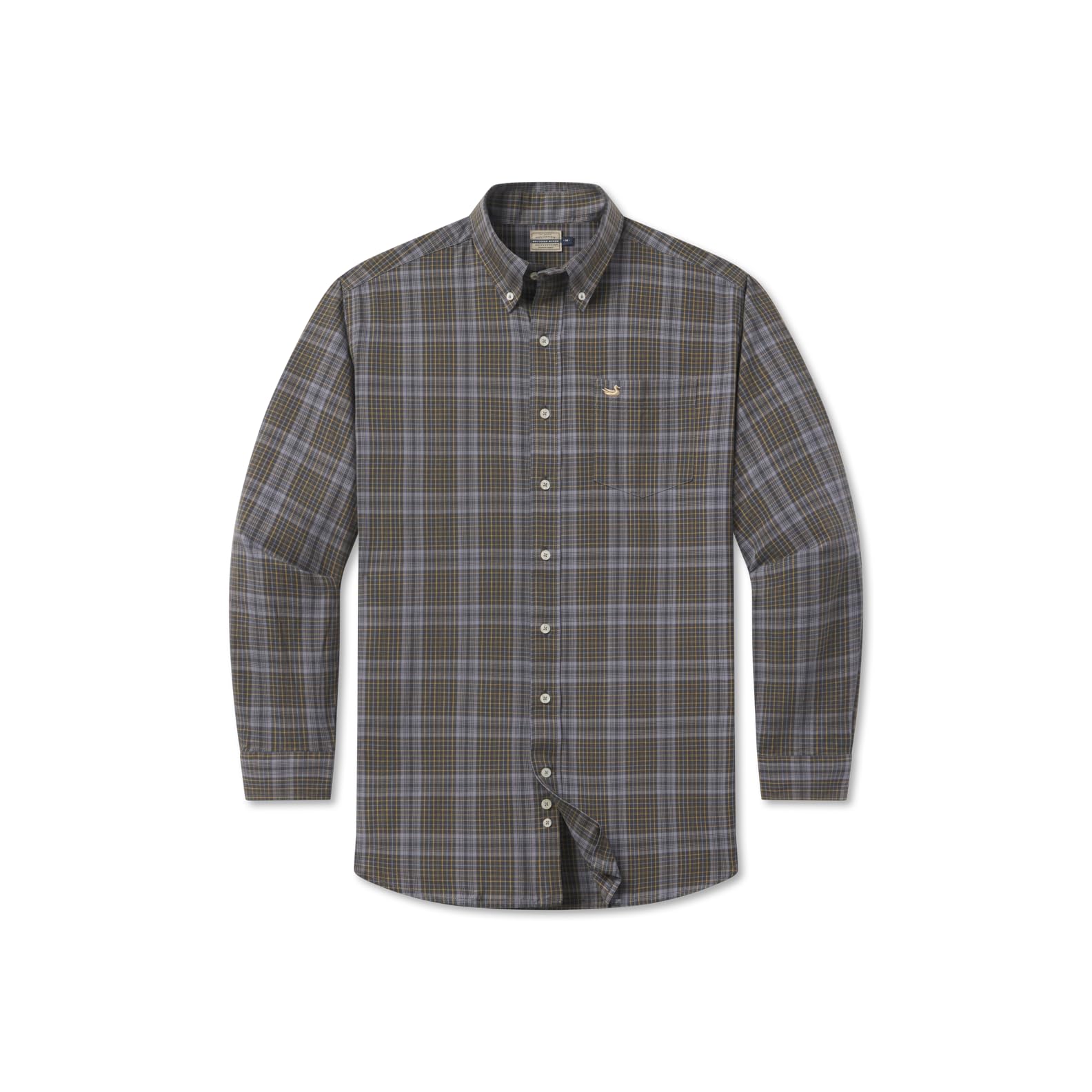 Southern Marsh Verret Washed Check Dress Shirt for Men - Classic Plaid Button Down Oxford Shirt for Business, Office & Casual Wear