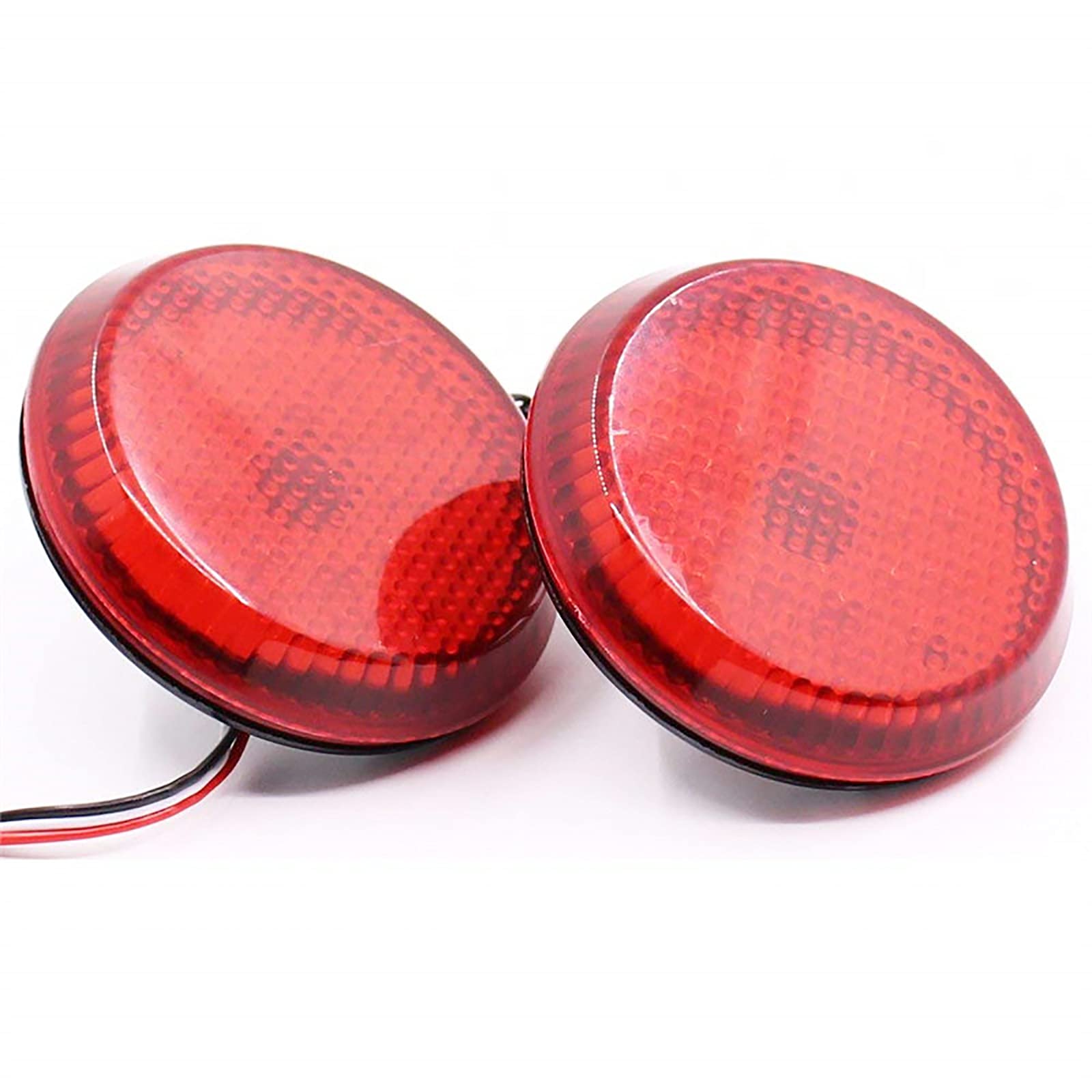 Xinctai 6.8cm Round LED Rear Bumper Reflector Light - Red Lens Tail Brake Lamp for Toyota Sienna, Corolla & Scion iQ xB | Enhanced Night Visibility & Safety Lighting for Cars, Trucks & SUVs