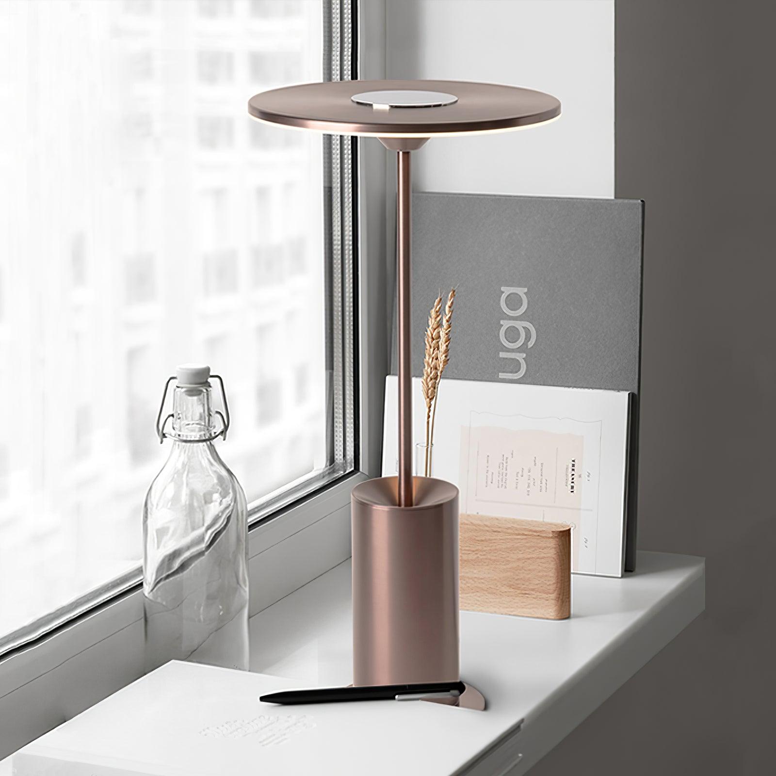Sisifo Modern LED Table Lamp - Adjustable Brightness & USB Charging for Bedroom, Living Room, Office & Study Desk - Energy Efficient Night Light with Touch Control & Dimmable Warm White Light