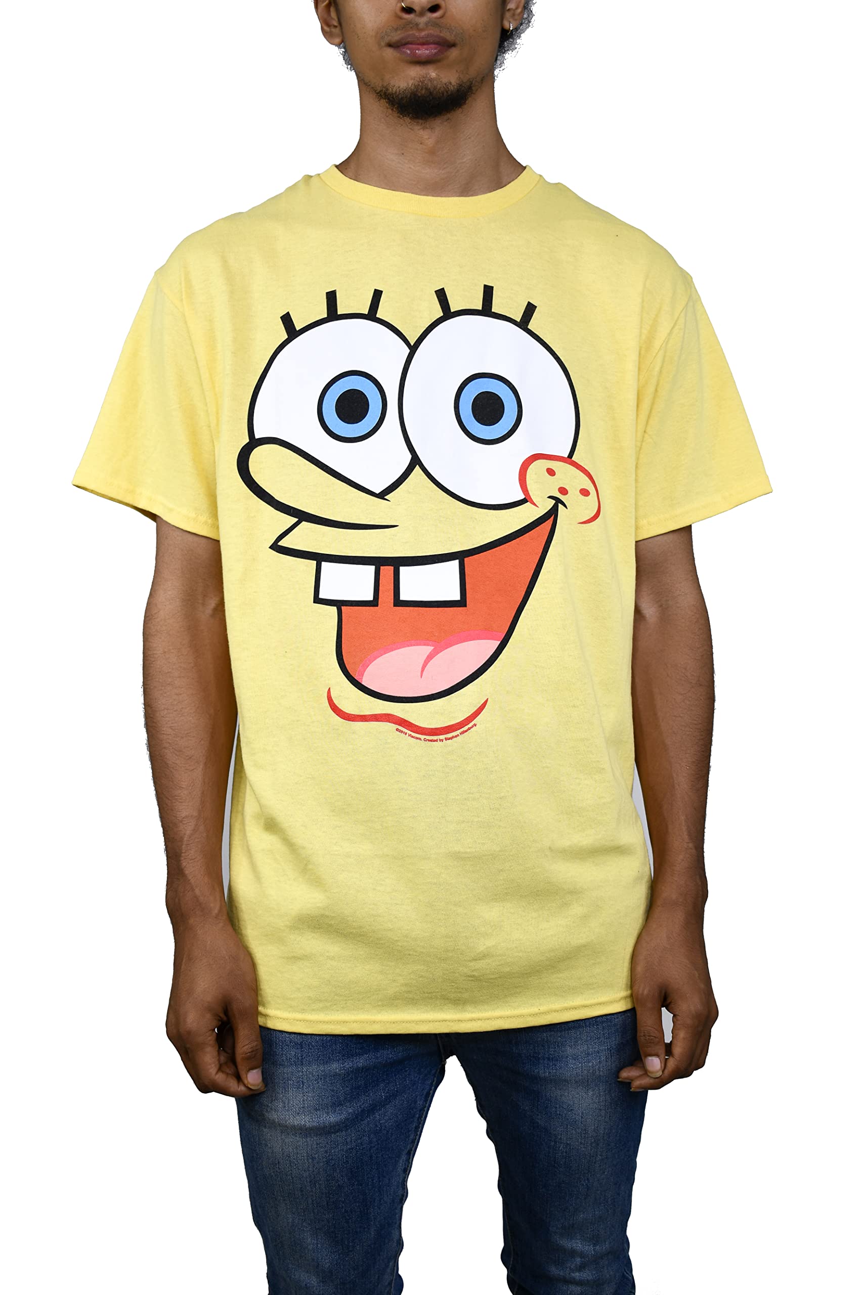 Spongebob Squarepants Graphic T-Shirt for Men - Funny Cartoon Character Tee - Casual Wear & Cosplay Costume