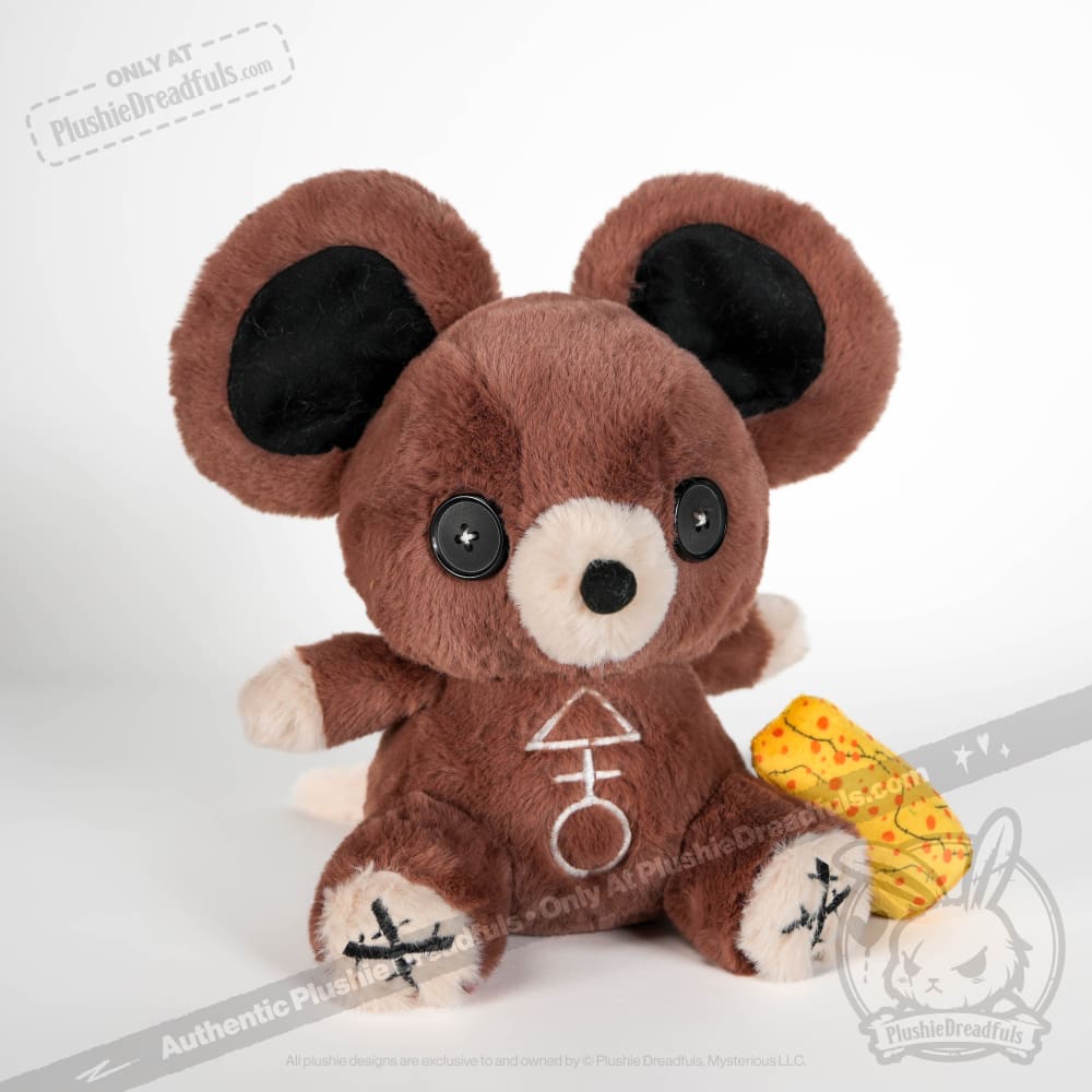 Plushie Dreadfuls Megalophobia Mouse Stuffed Animal - Cute Soft Plush Toy for Anxiety Relief, Unique Gift for Kids & Adults, Perfect for Comfort, Therapy & Collecting