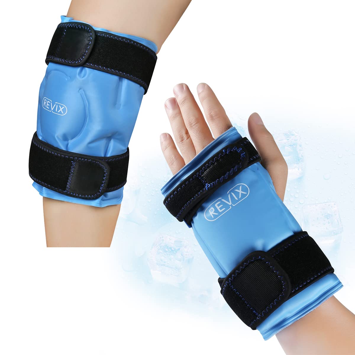 REVIX Reusable Gel Ice Pack Wrap for Wrist, Knee & Leg Pain Relief - Cold Therapy for Injuries, Sprains & Swelling - Perfect for Sports, Recovery & Post-Surgery Use