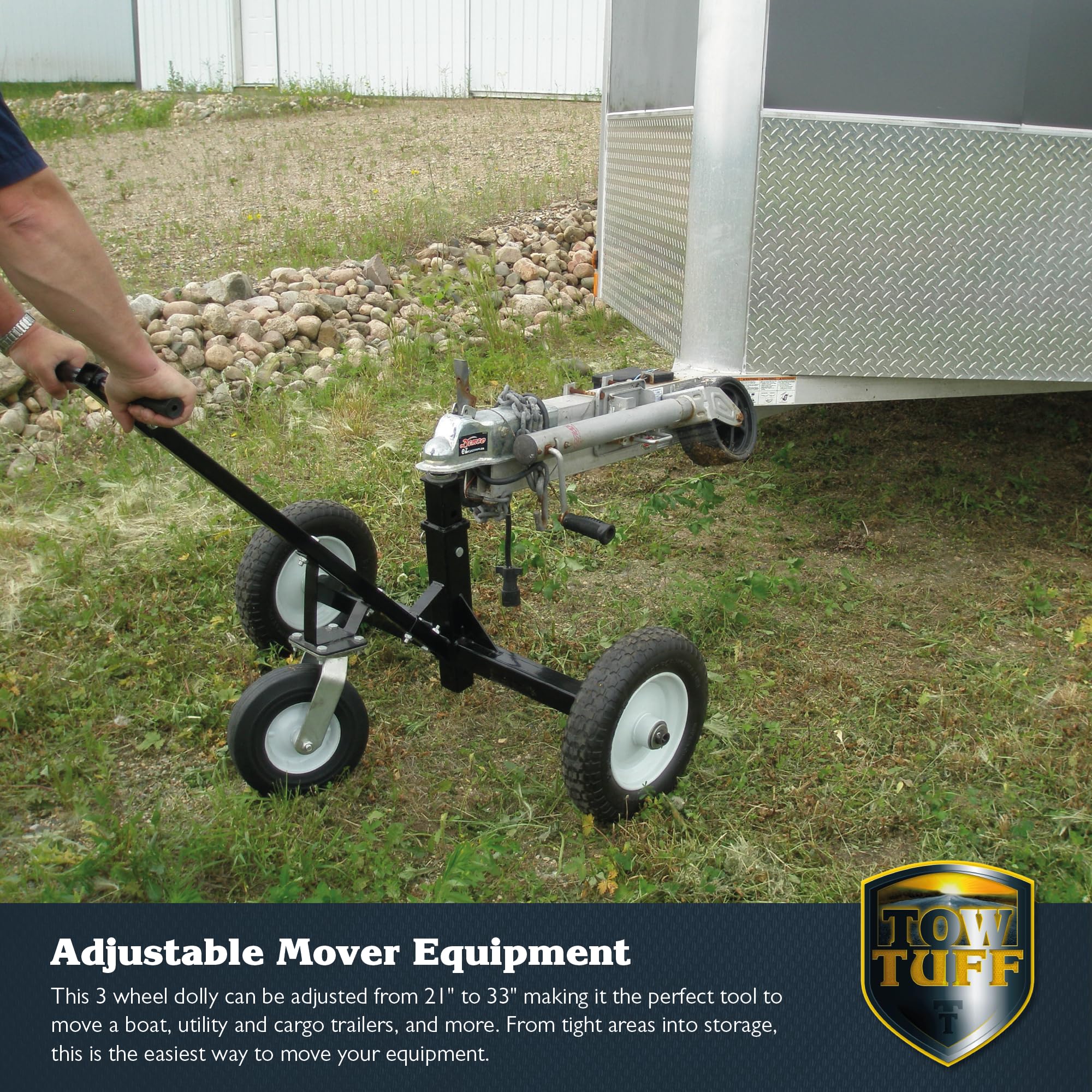 Heavy-Duty Adjustable Steel Trailer Dolly with 16