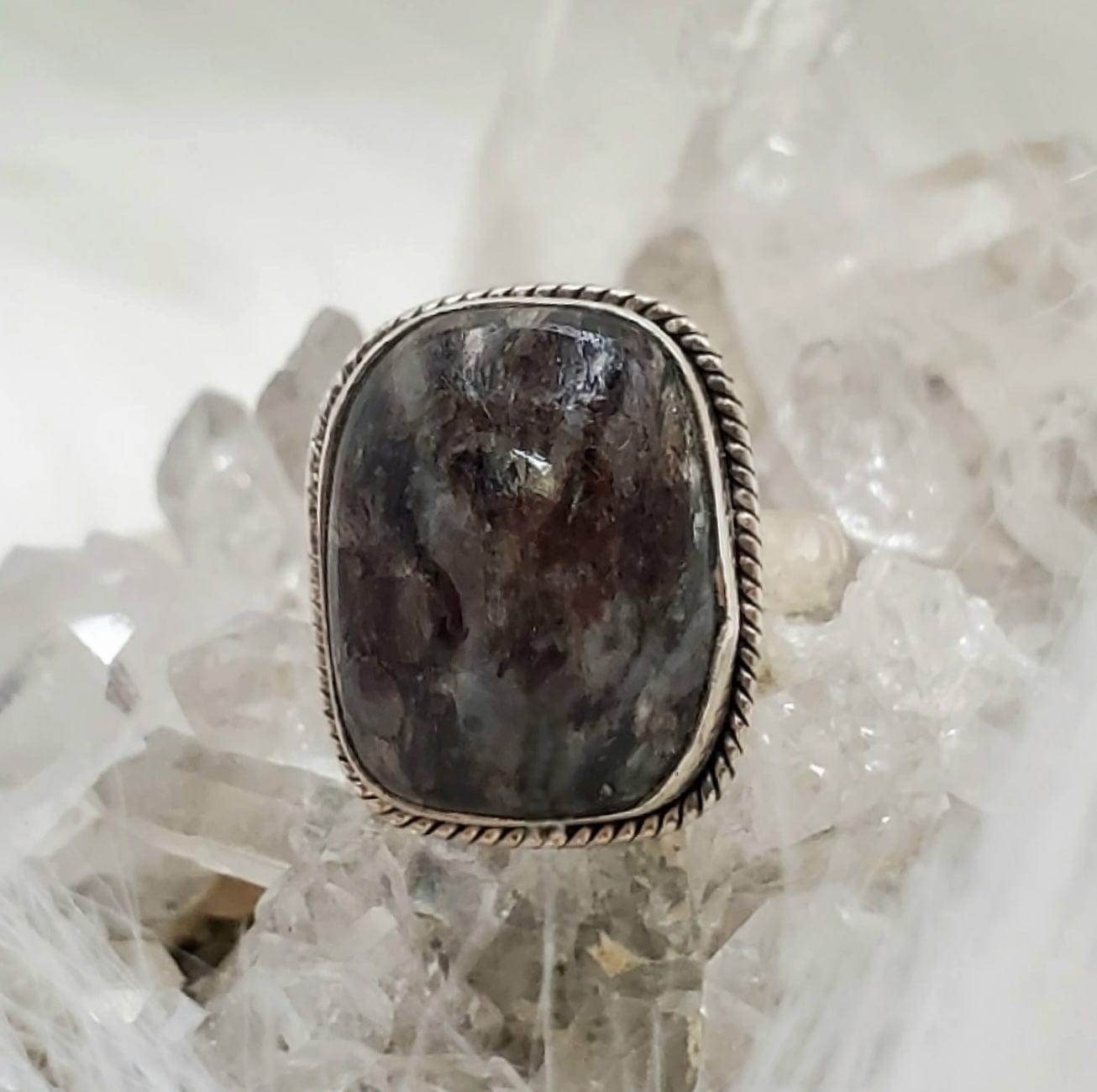 925 Sterling Silver Canadian Staurolite & Garnet Ring - Size 5.75 | Elegant Birthstone Jewelry for Women, Perfect Gift for Anniversary, Birthday & Special Occasions