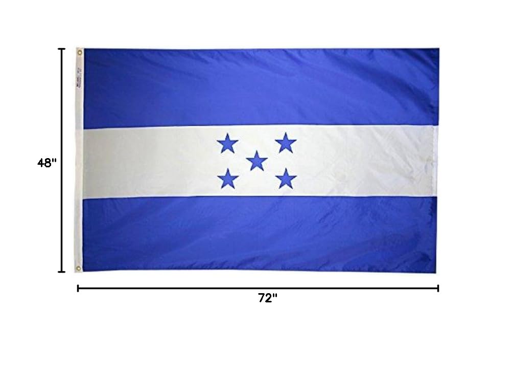 4' x 6' Honduras Nylon Flag - Durable Outdoor & Indoor World Flags for Home Decor, Sporting Events, and International Celebrations