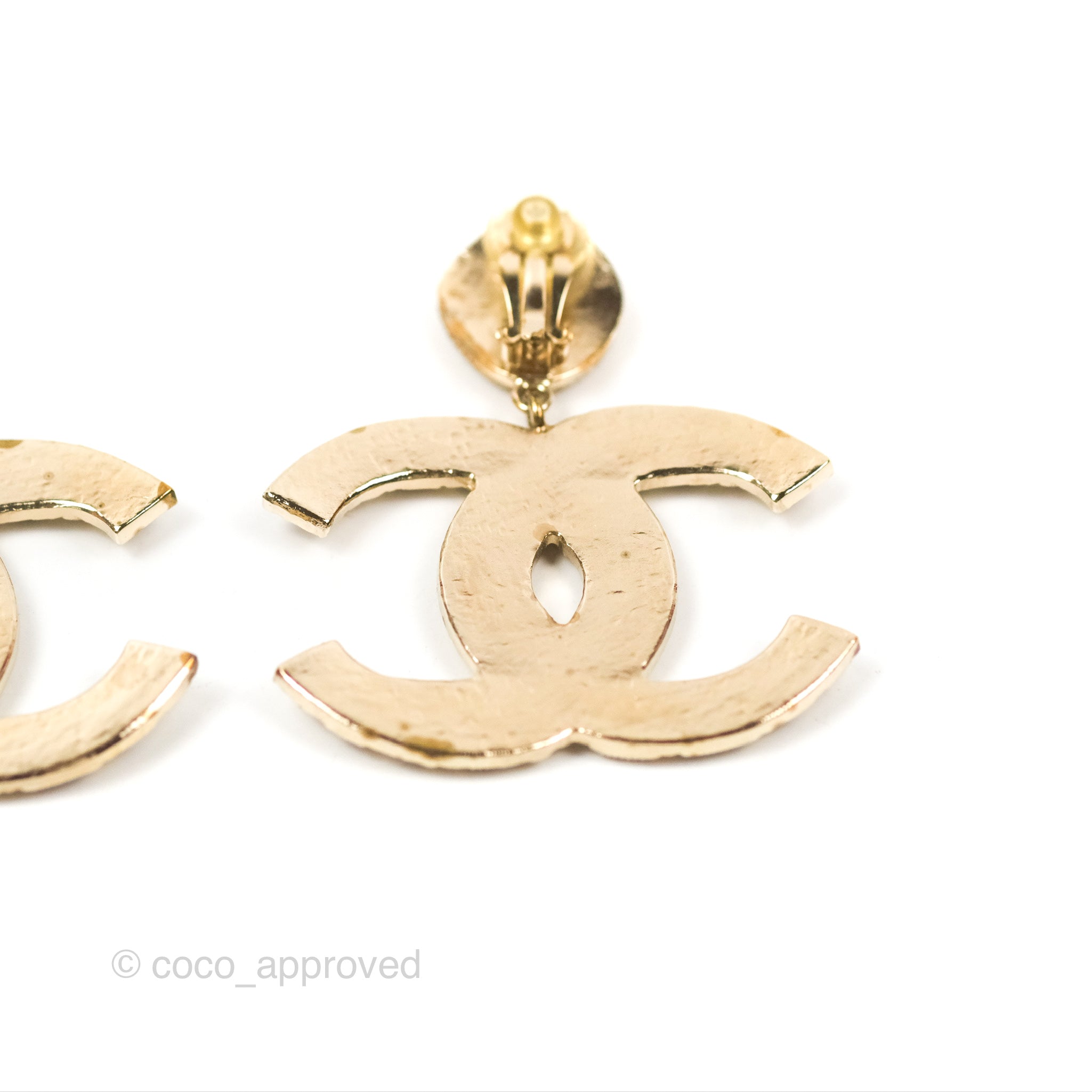 Chanel CC Brown Gripoix Rectangle Drop Earrings Gold Tone 12A - Elegant Fashion Jewelry for Women, Perfect for Parties, Weddings & Special Occasions
