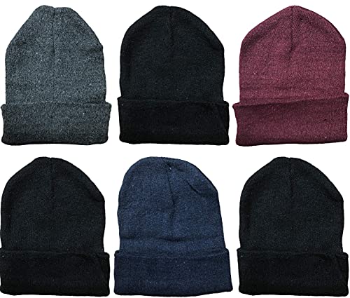 6 Pack Adults Assorted Solids (B)