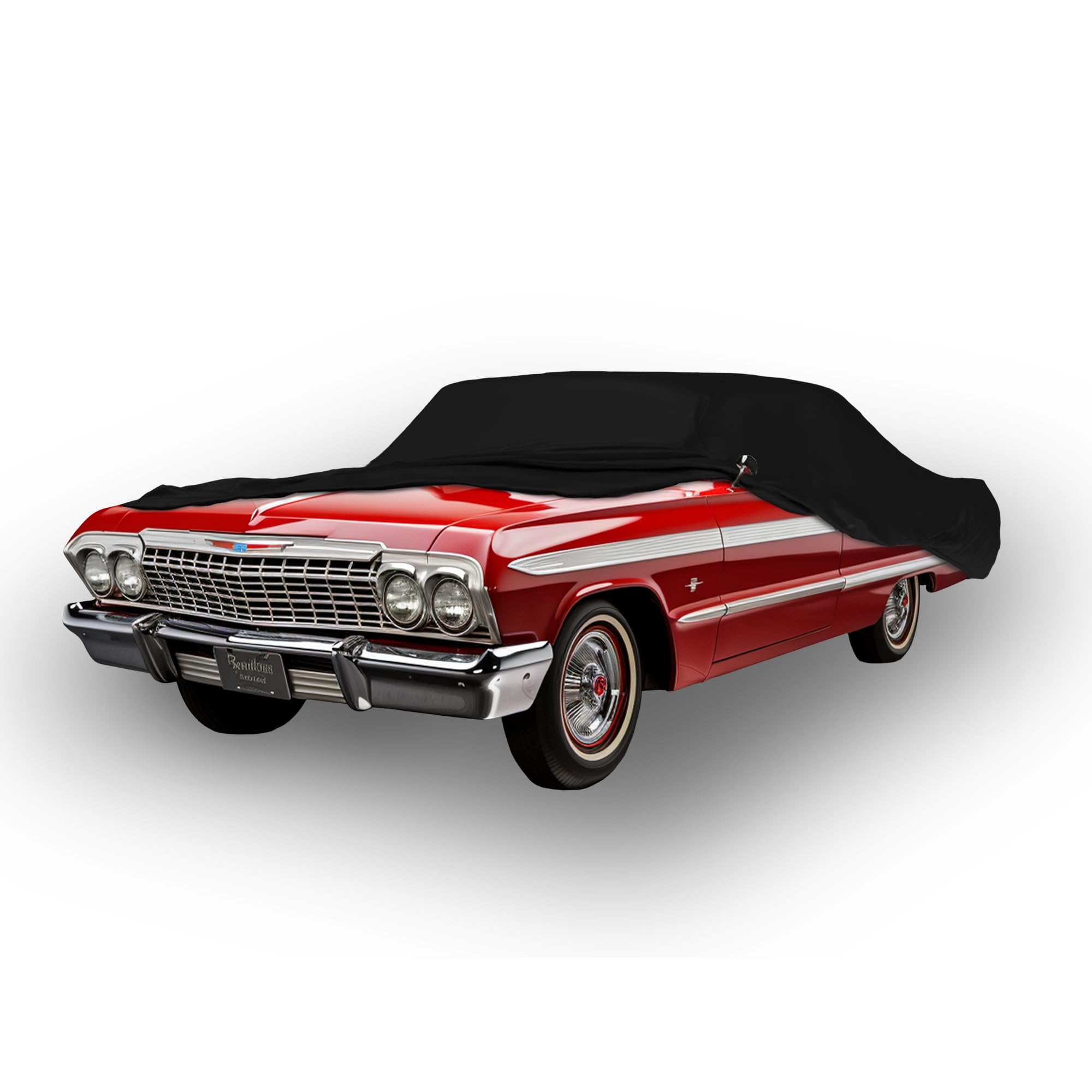 Scratch-Resistant Indoor Car Cover for Chevrolet Impala 1971-1976 - Black Satin Ultra Soft Material with Warranty | Perfect for Garage Storage & Vehicle Protection