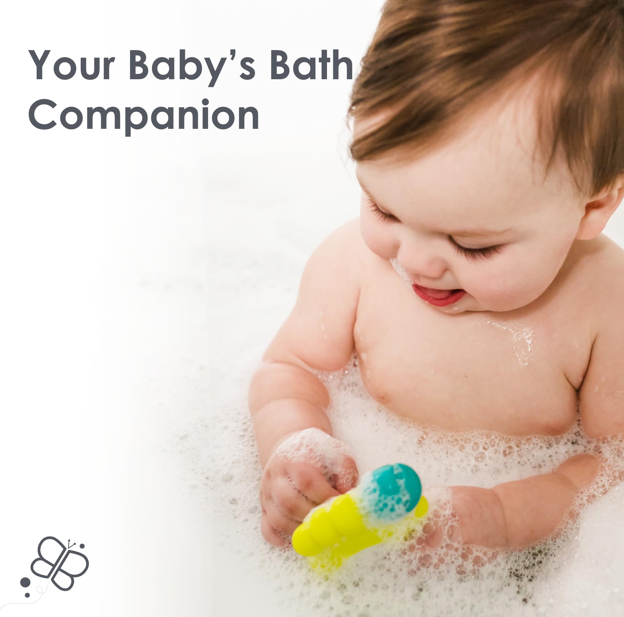 BBLÜV 3-in-1 Baby Bath Thermometer & Floating Toy - Fahrenheit Digital Water Temperature Reader for Infant Safety - Perfect for Newborn Bath Time & Sensory Play