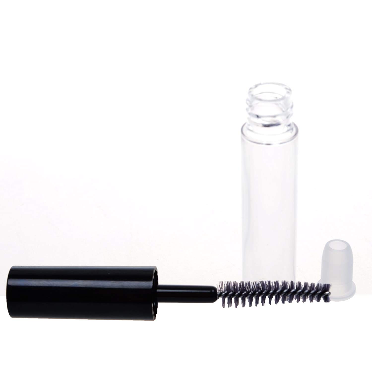 5-Pack Reusable Empty Bottle Tubes with Brush for Eyelash Growth Oil & Mascara - Leakproof Travel Containers for Home, Salon & On-the-Go Use