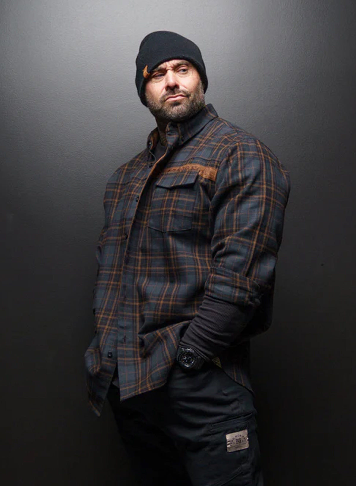 Men's Forever Flannel Shirt - Navy Blue Plaid Long Sleeve Button Down for Casual Wear & Outdoor Activities
