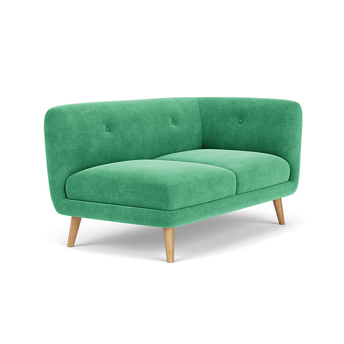 Alfred Fabric Right 2 Seater Modular Sofa - Modern Sectional Couch for Living Room, Lounge & Small Spaces | Comfortable & Stylish Home Furniture
