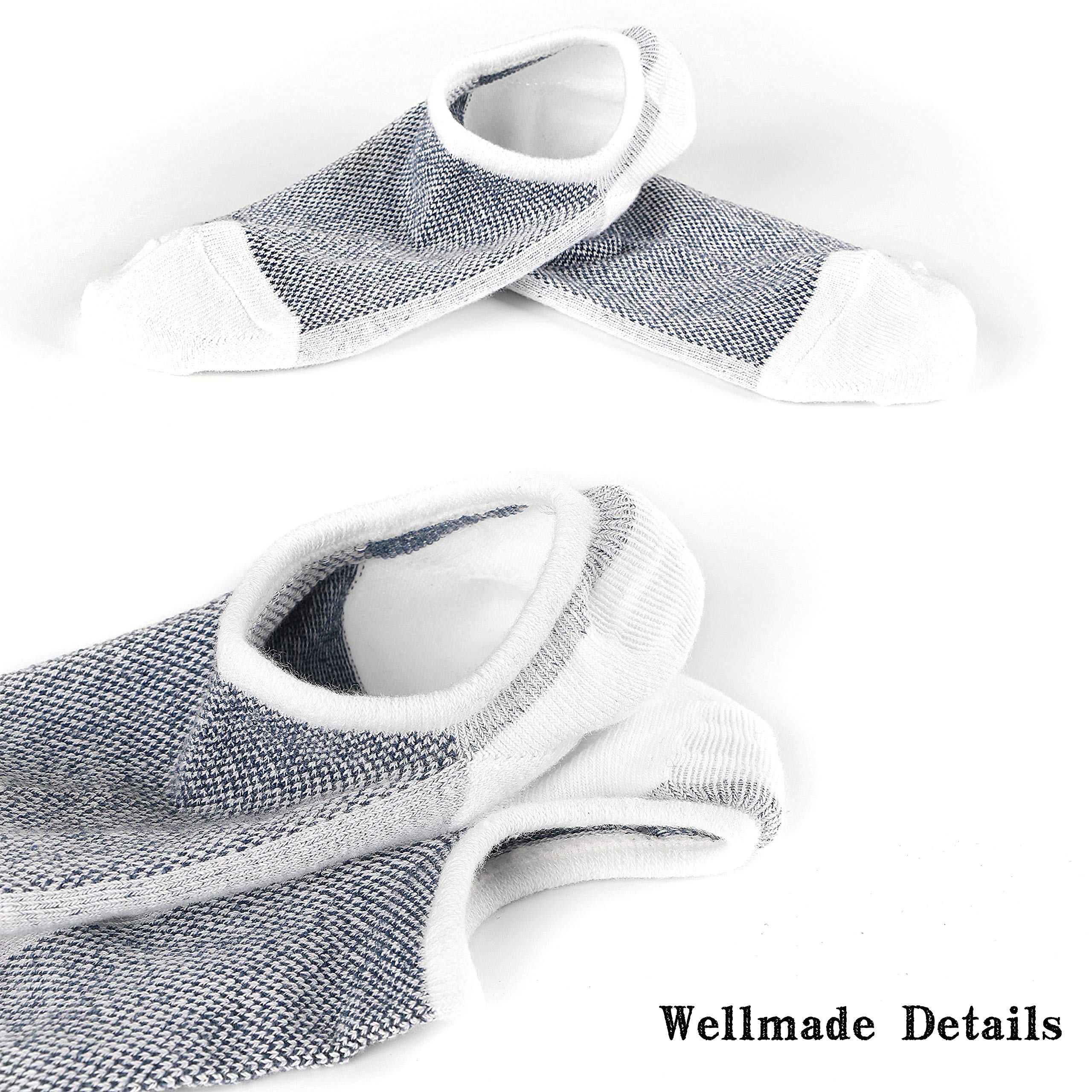 Mottee & Zconia No Show Socks for Men & Women - Low Cut Invisible Liner Ankle Socks - Breathable Cotton Comfort for Sneakers, Loafers & Casual Shoes